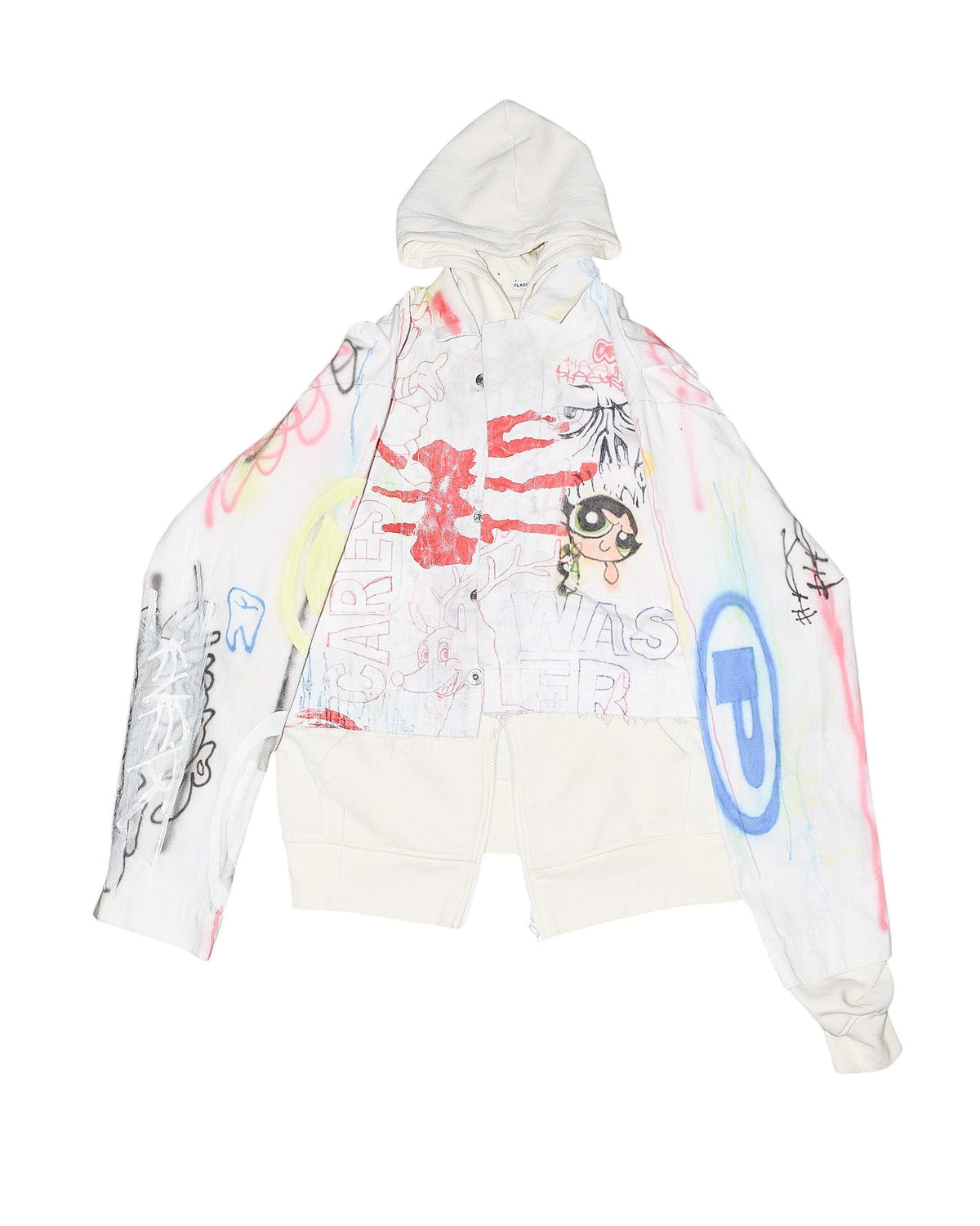 1/1 Denim/Zip Up Hoodie Jacket (L)