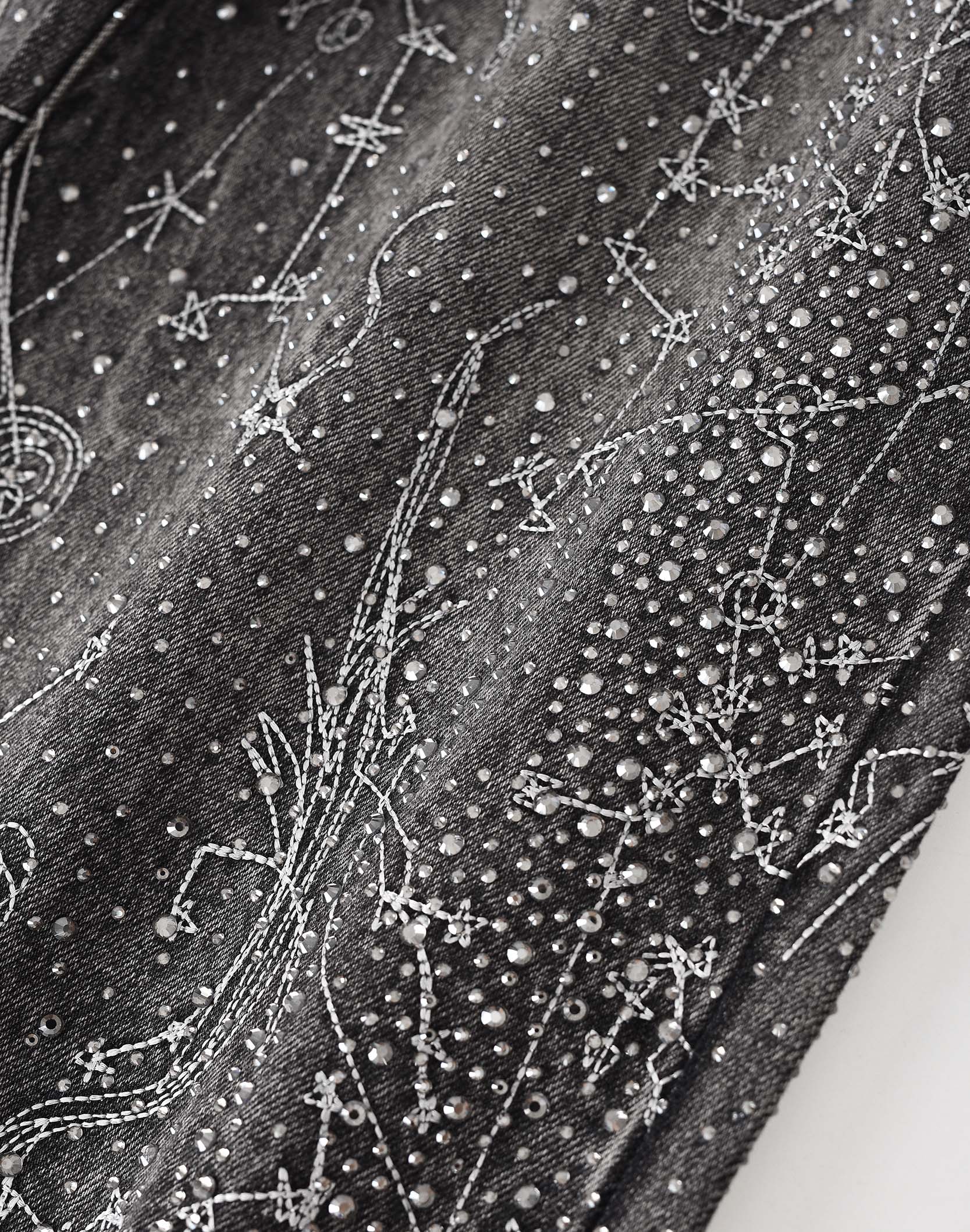 20K Zodiac Diamond Denim Pants in BLK