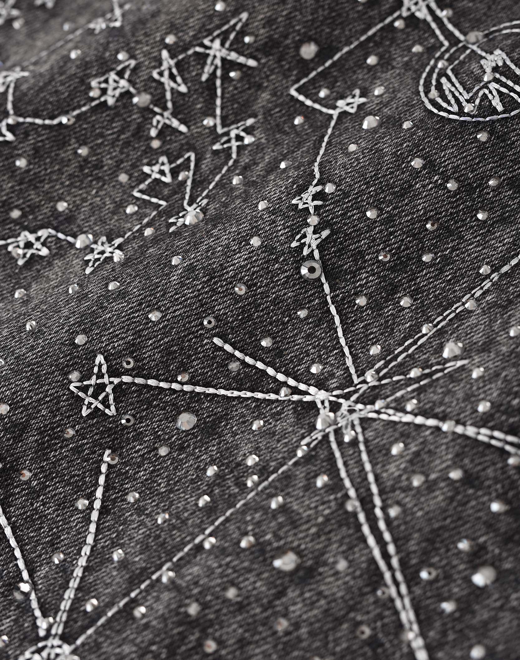 20K Zodiac Diamond Denim Pants in BLK