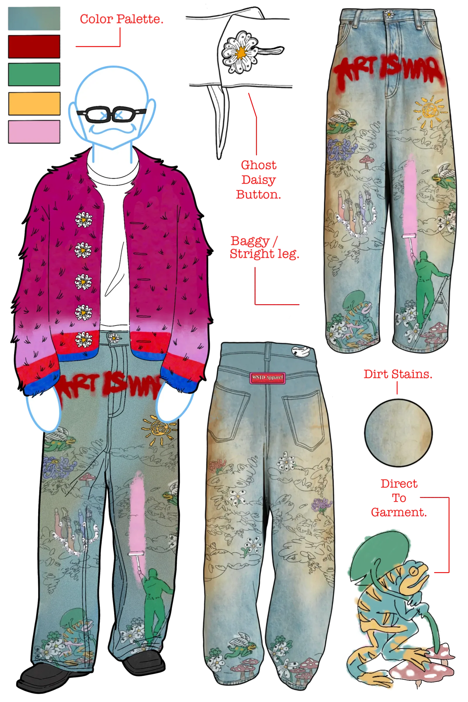ART IS WAR PAINTER PANTS