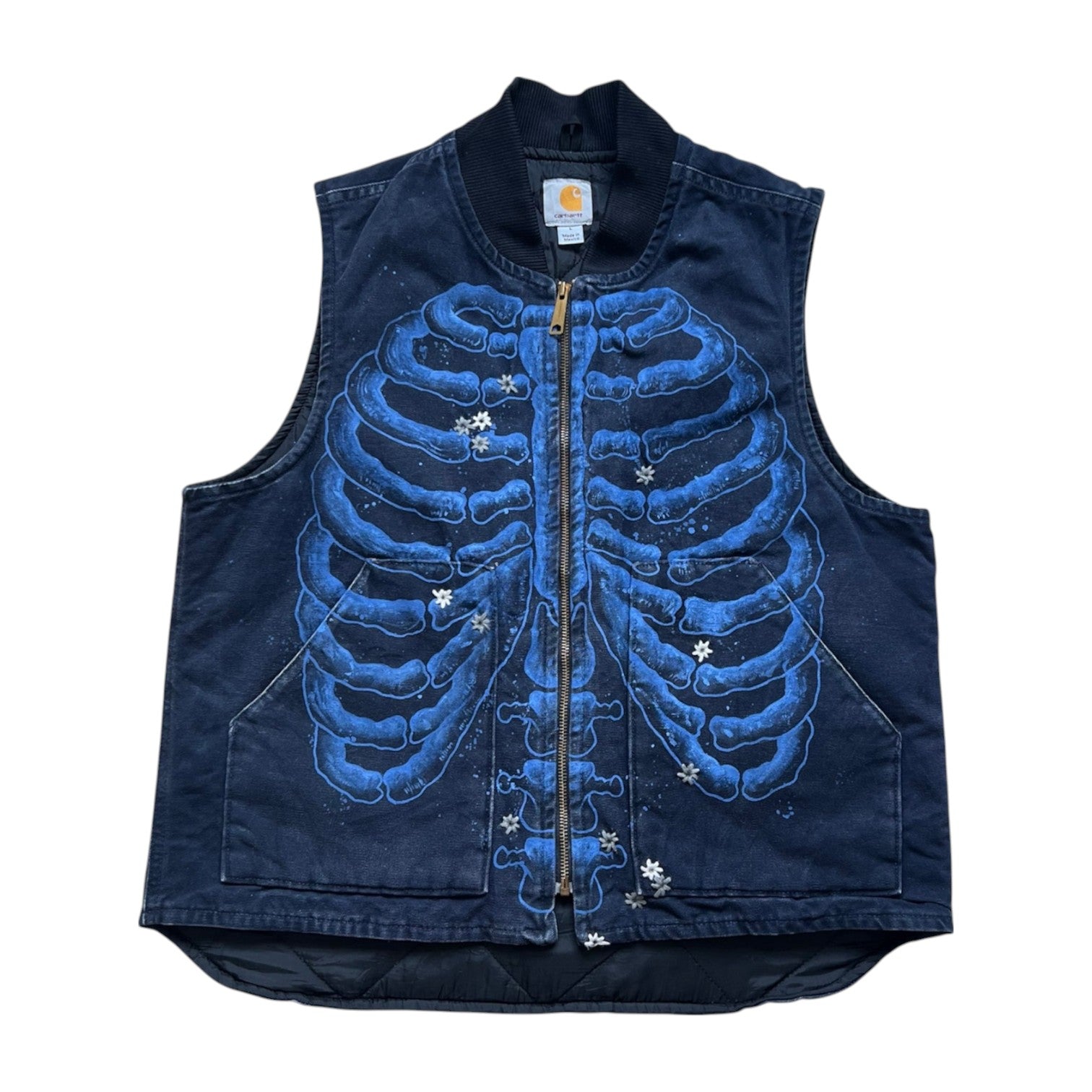 ""SKELETON' Blue Vest
