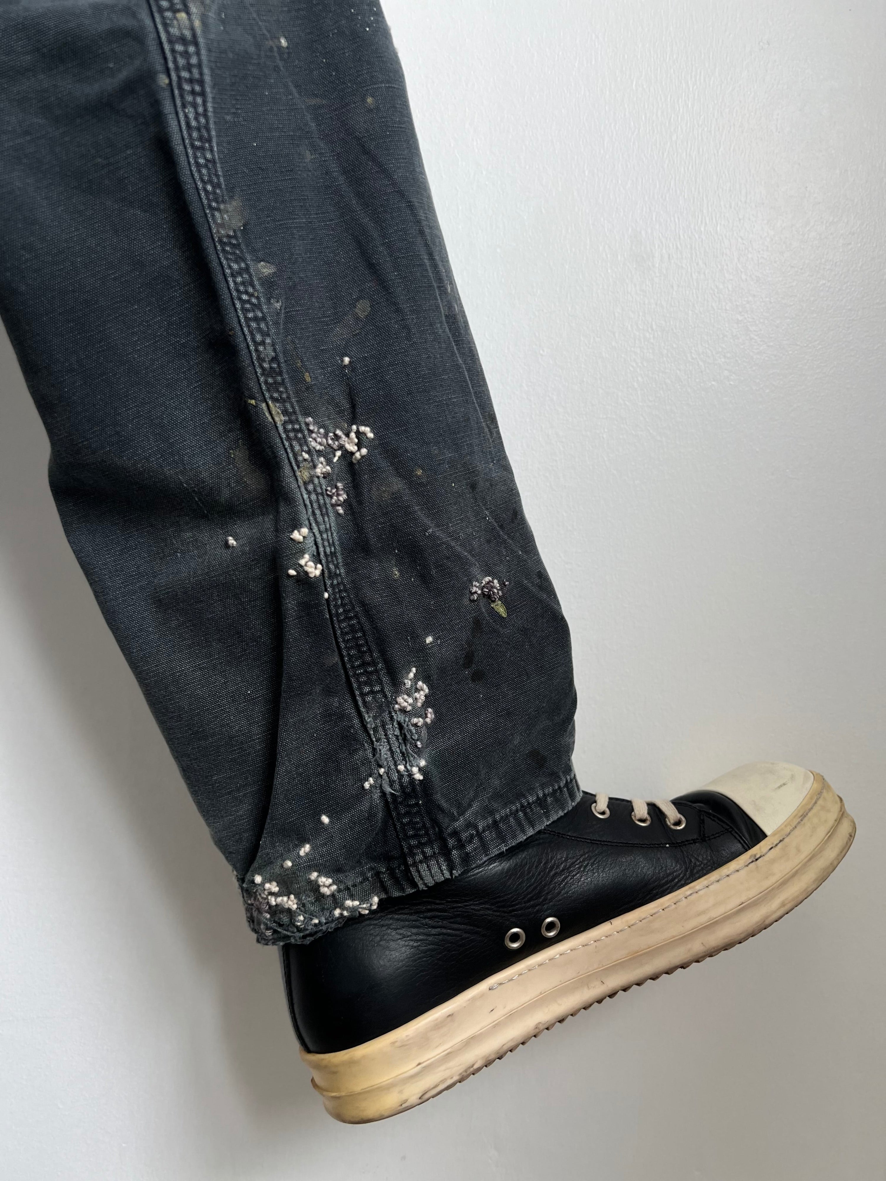 """Embroidered' Dot work pants