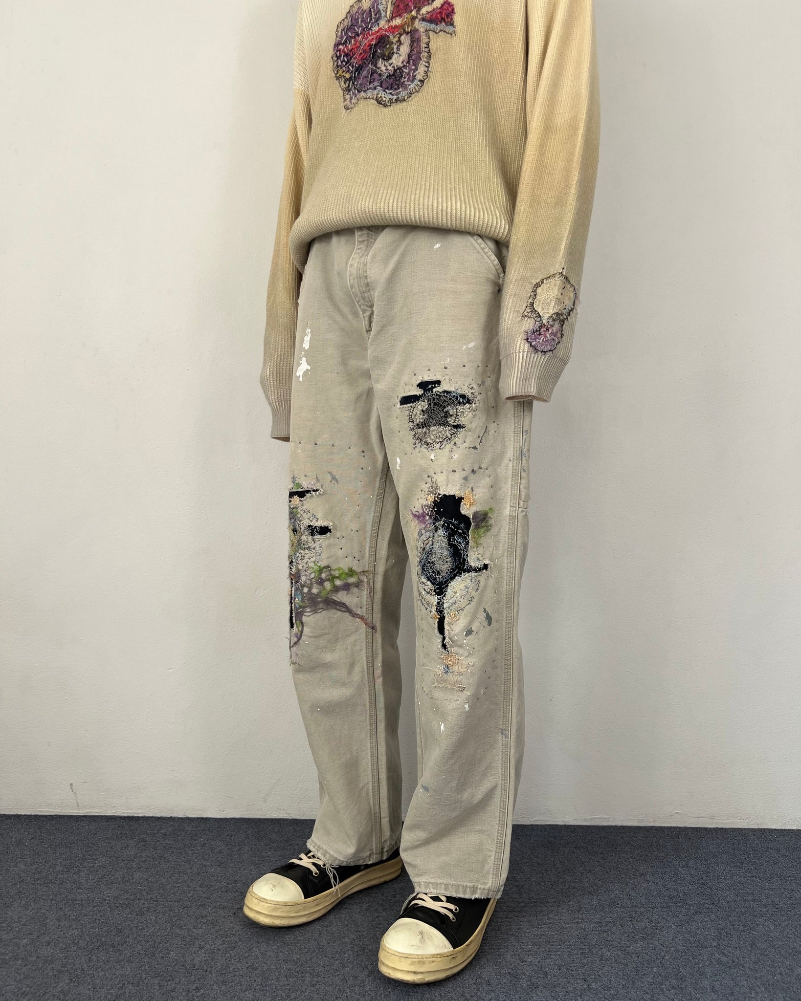 """Embroidered 'work pants