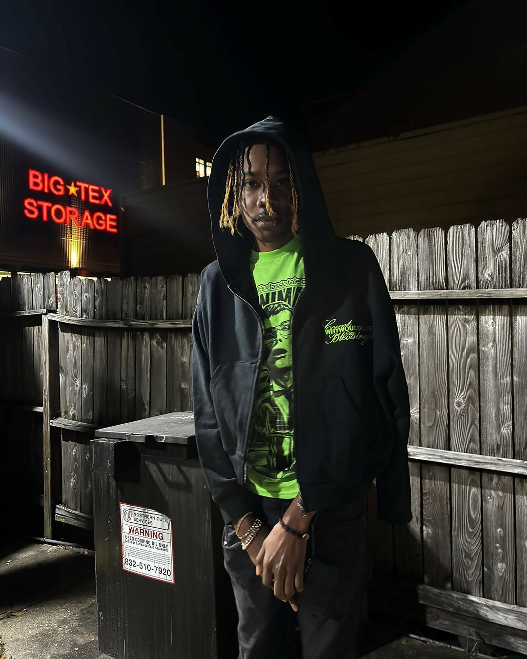 ‘Blessed’ B-G French Terry Crop-Zip—@kyslingo IS 6’2 (188CM) WEARING SIZE SNow available at WHYWOULDULIE.COM (1)