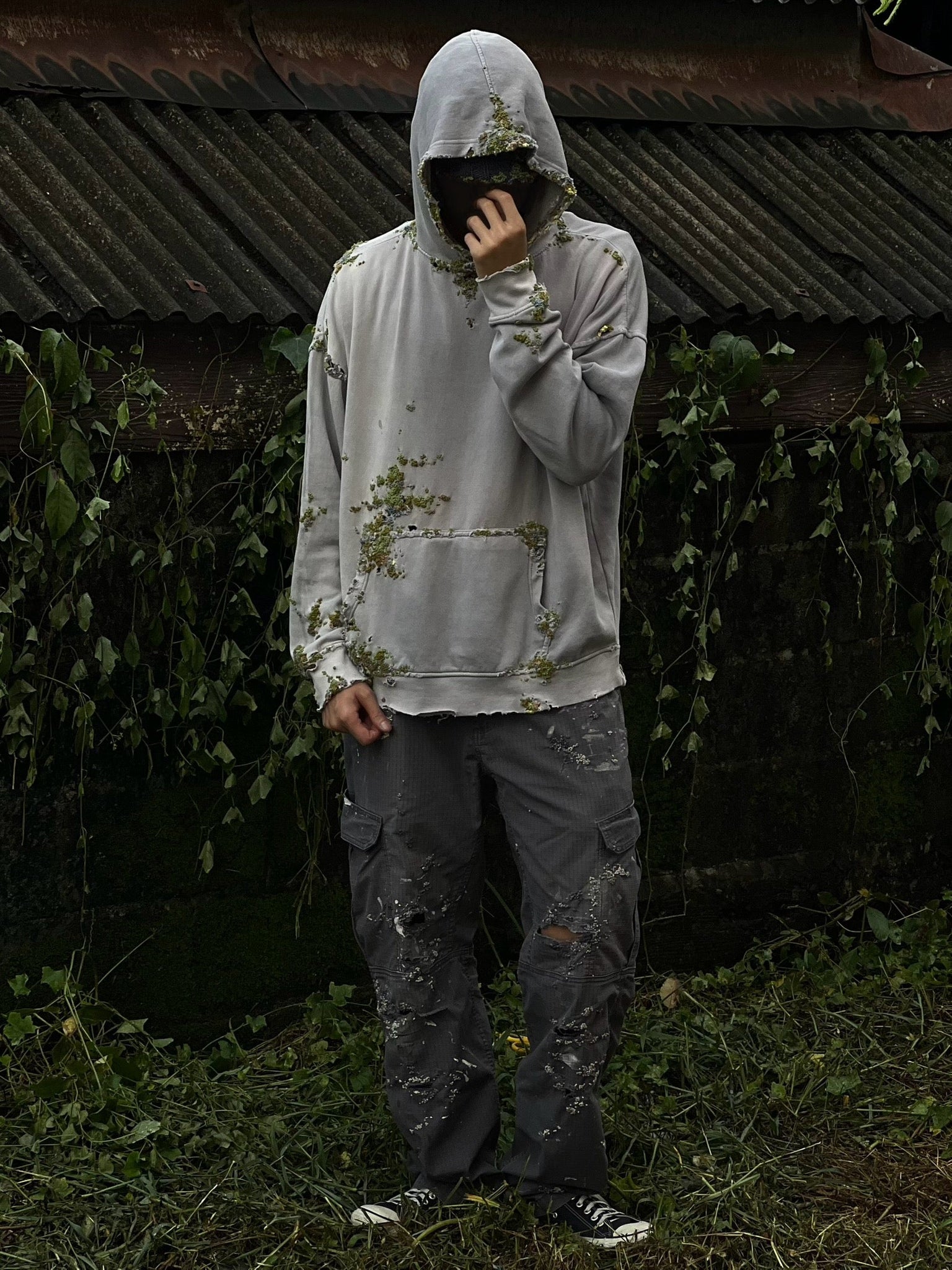 " Embroidered Dot Hoodie