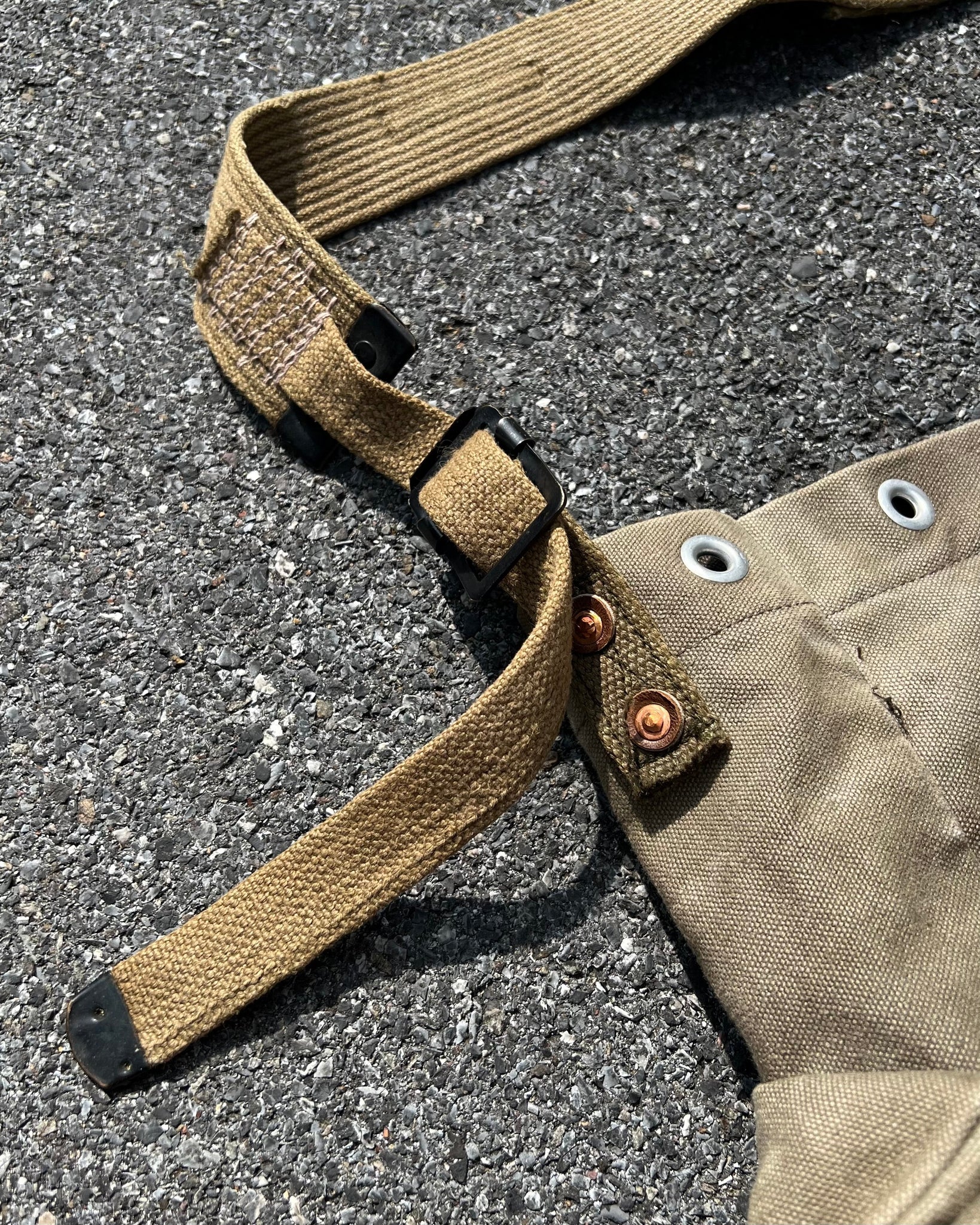 ""Military Canvas Crossbody Bag