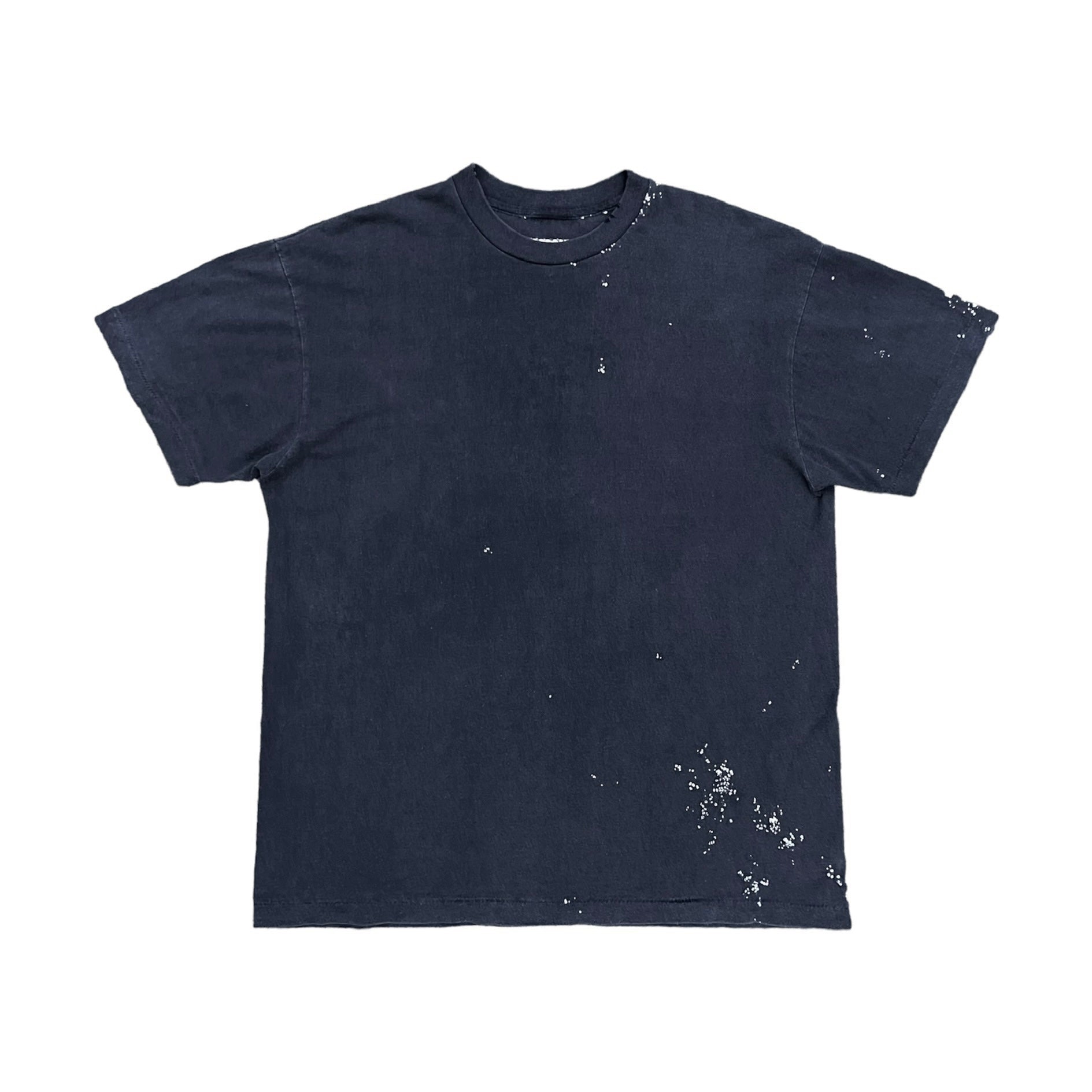 ""Embroidered "Dot" Black Faded tshirt