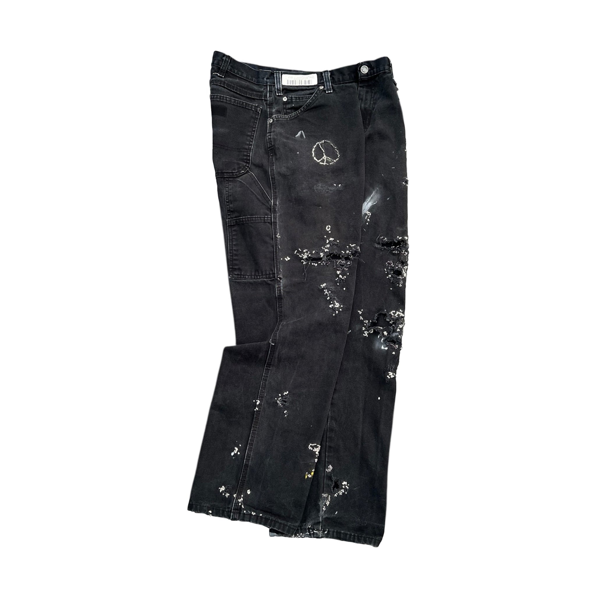 """Embroidered' Dot work pants