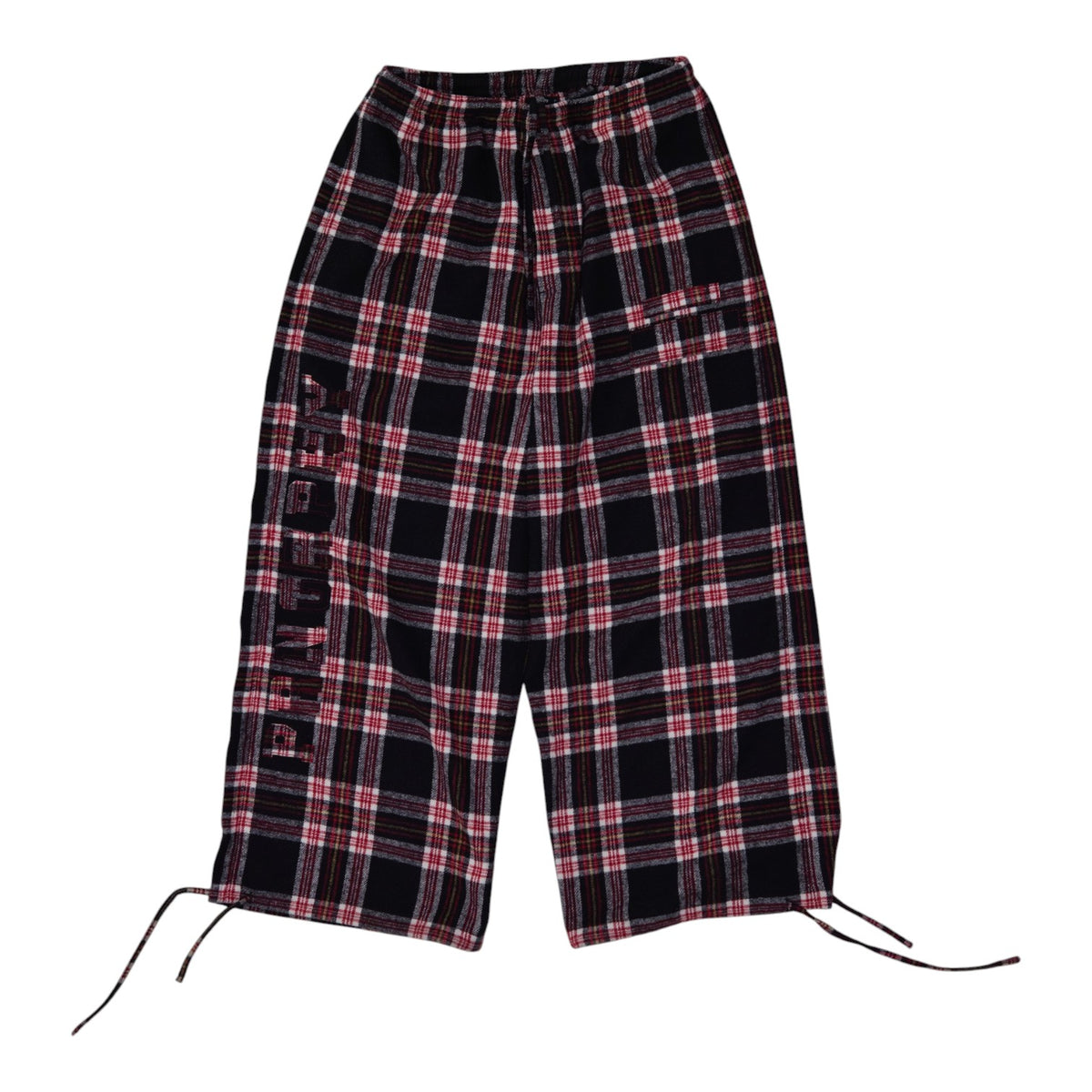 Prngrphy - Plaid Varsity Sweats (BLACK/RED)