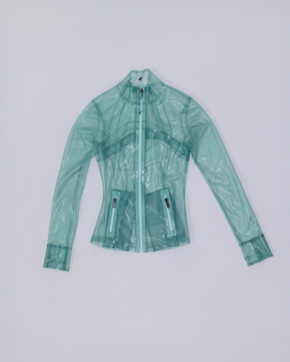 Prngrphy - Delulu Latex Track Jacket (Aquamarine)
