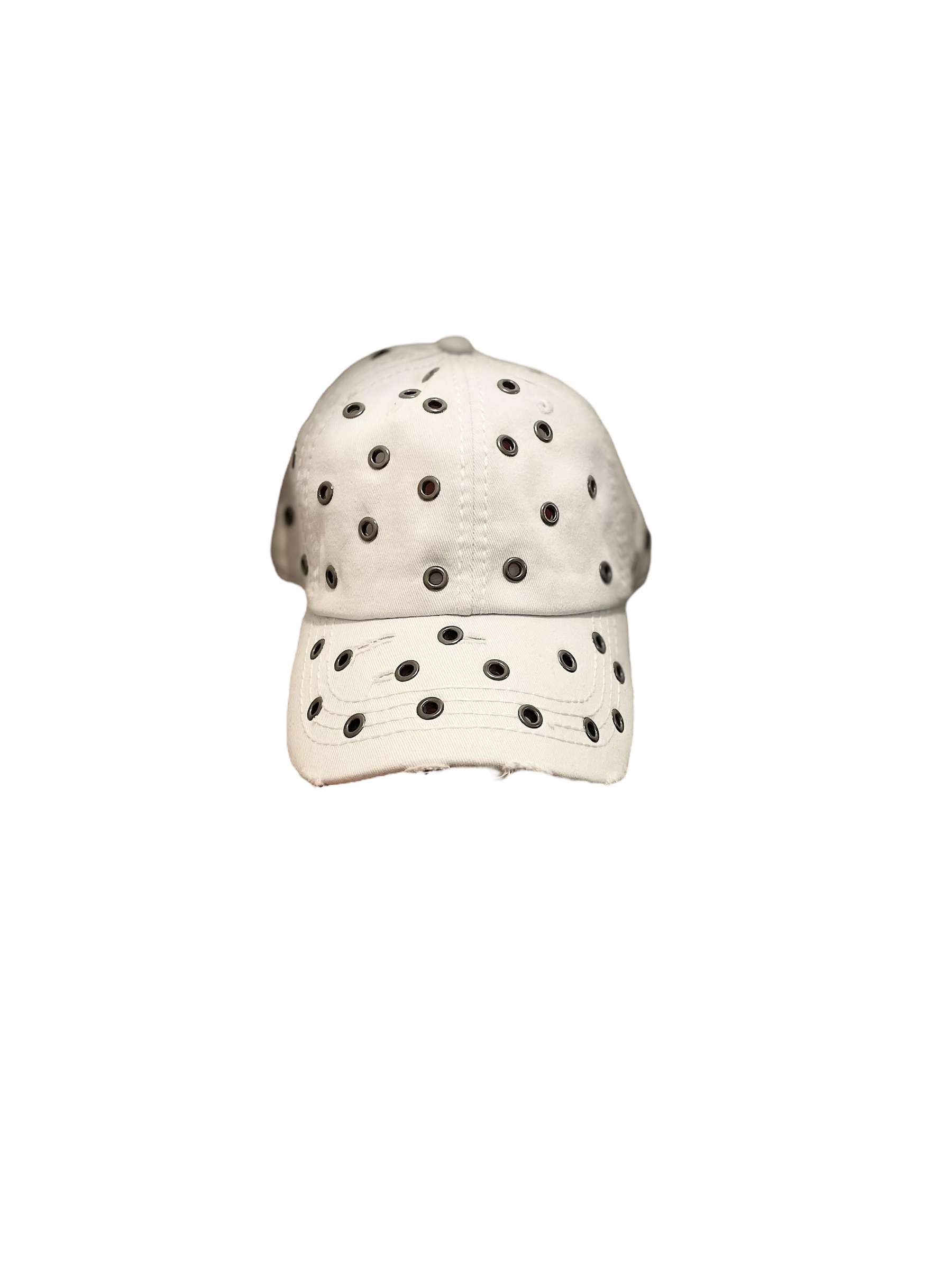 White Metal Stabbed Hats