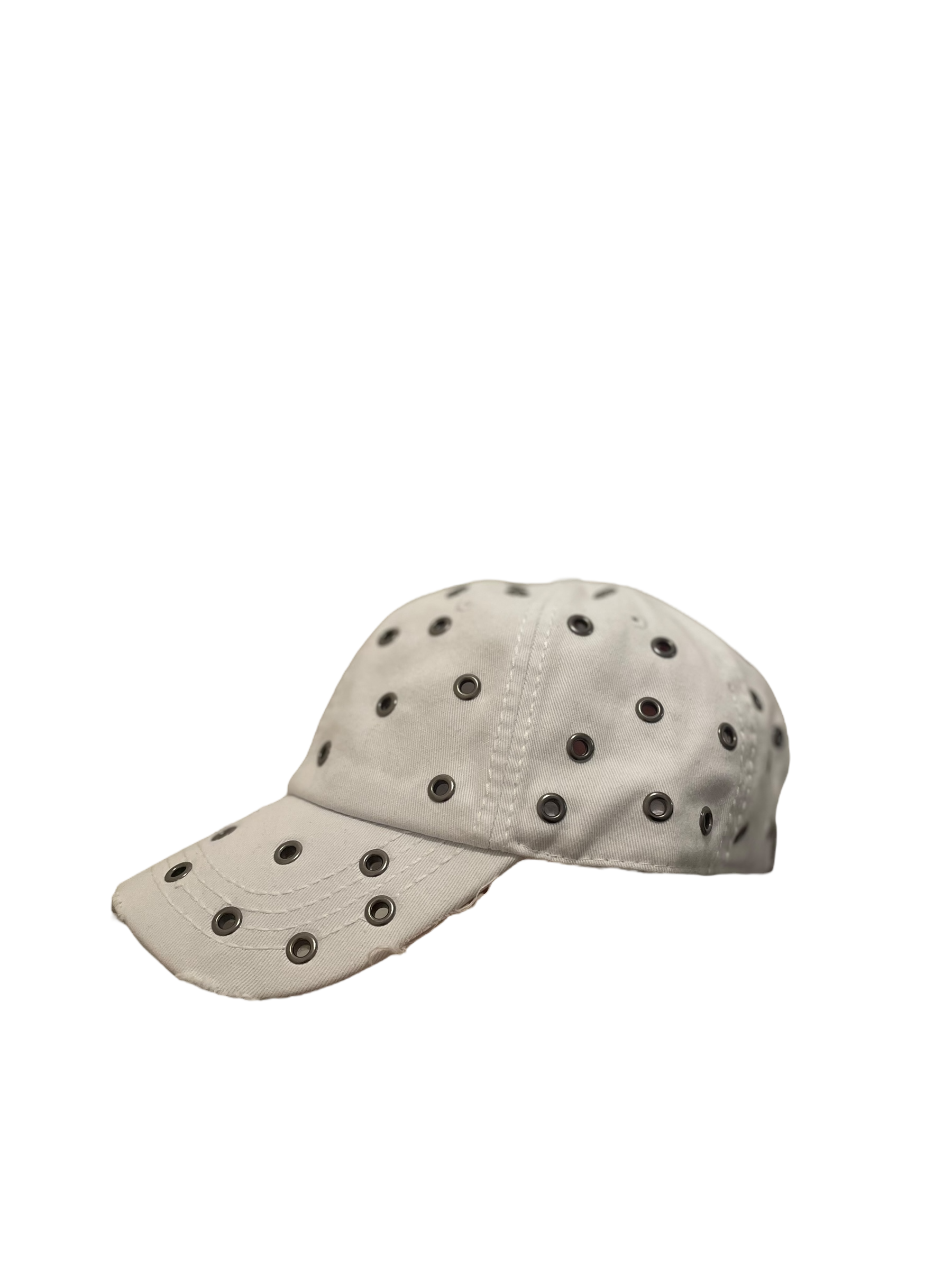 White Metal Stabbed Hats