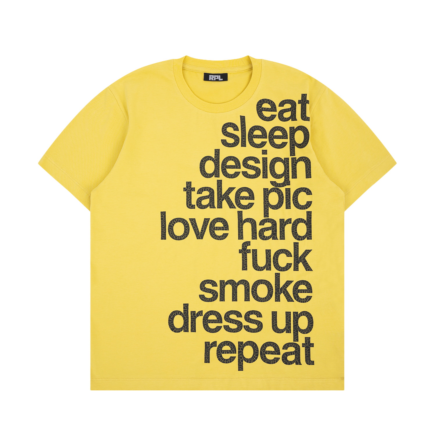 EAT SLEEP DESIGN TEE (YELLOW)