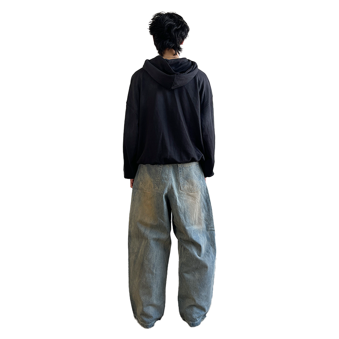 BAGGY DENIM, MUD WASH