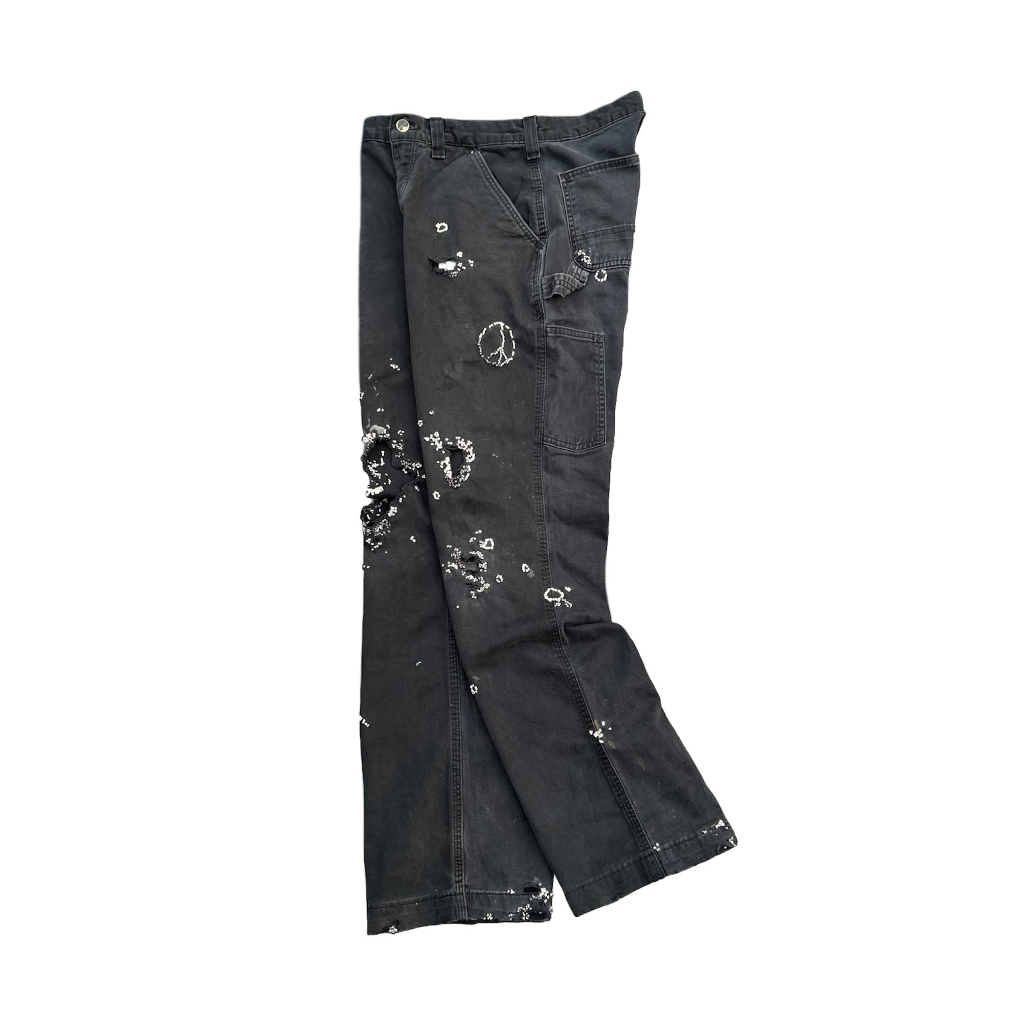 """Embroidered' Dot work pants
