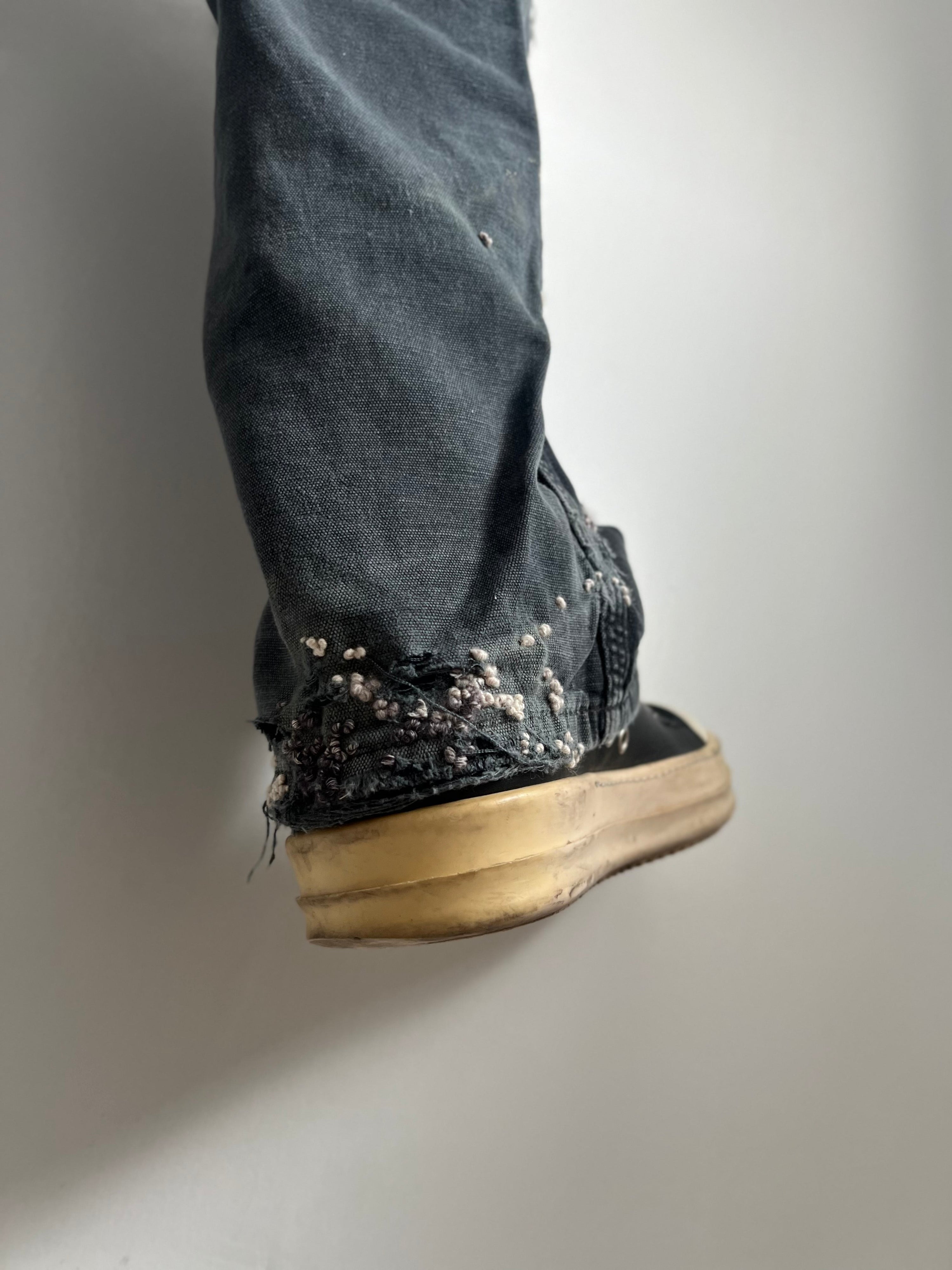 """Embroidered' Dot work pants