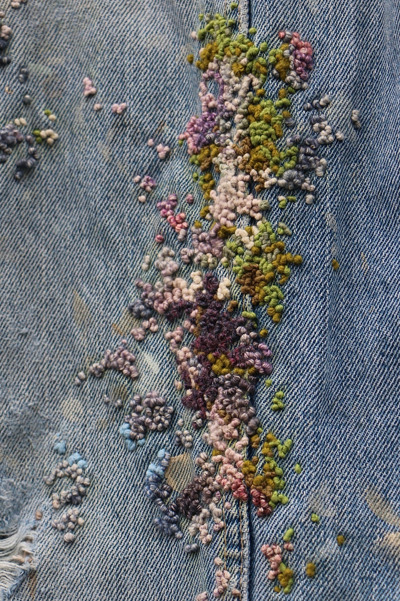 " Embroidered Dot work pants