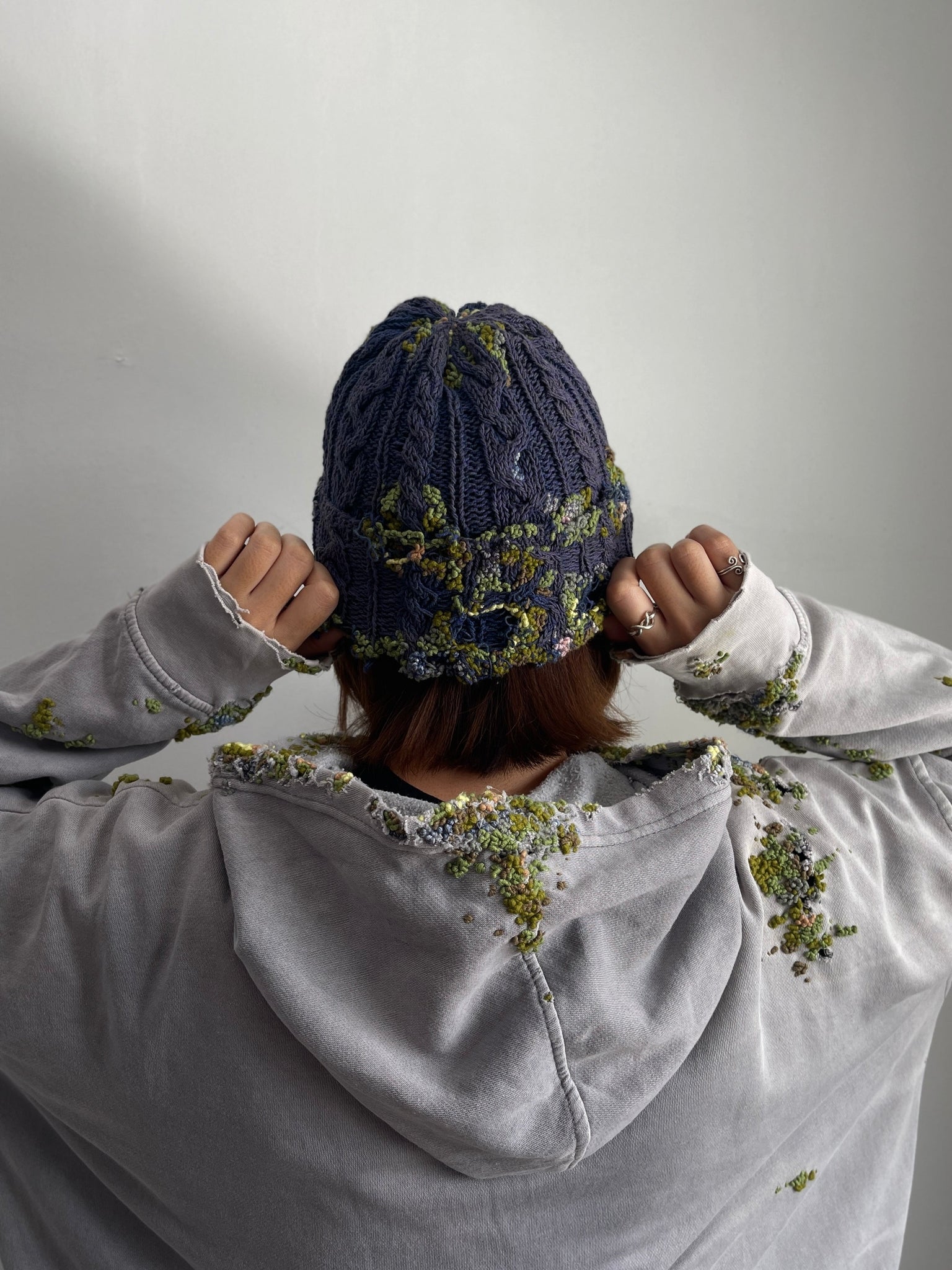 "" Embroidered Dot Beanie