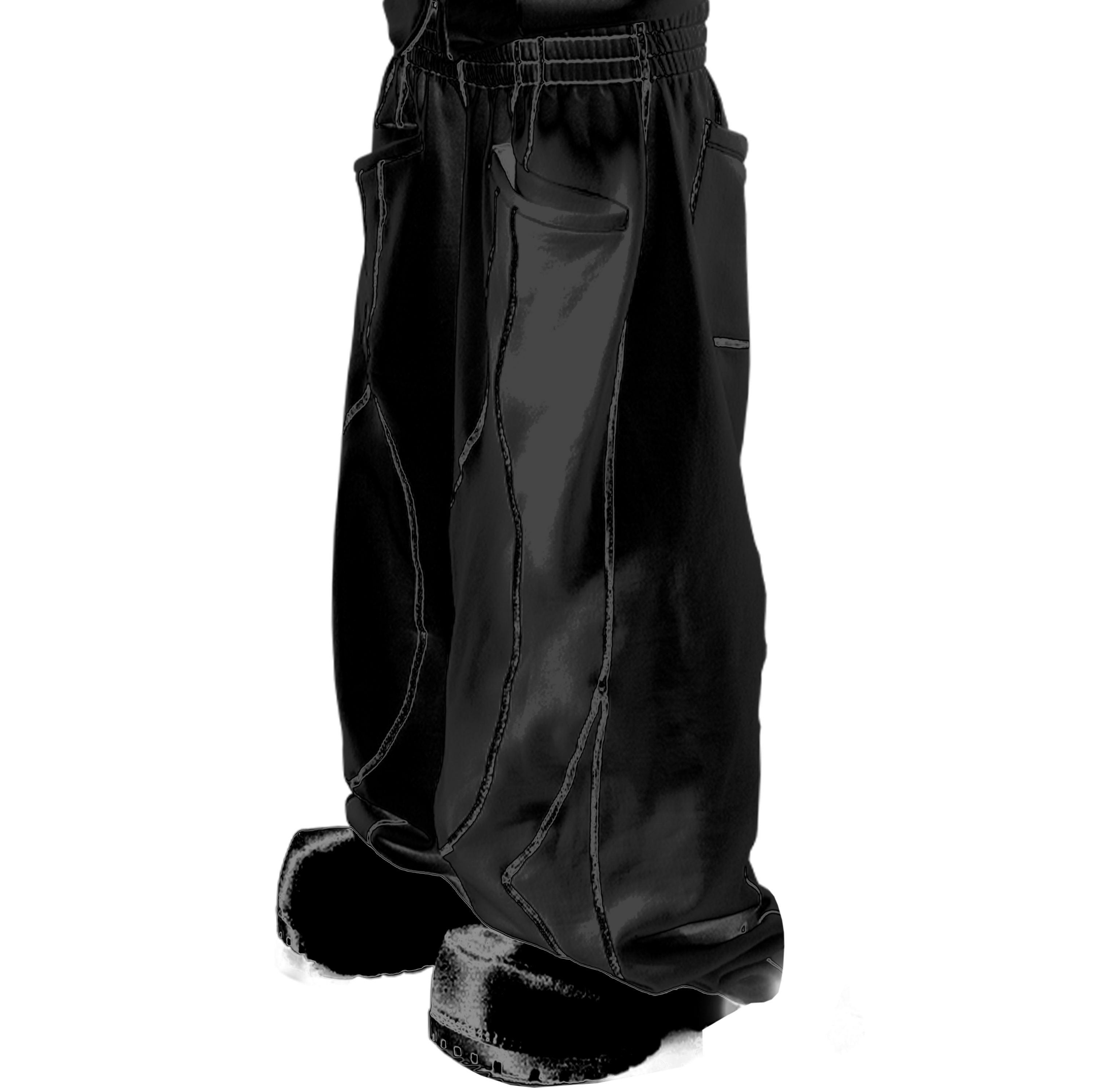 FLATLOCK SWEATS (BLACK)