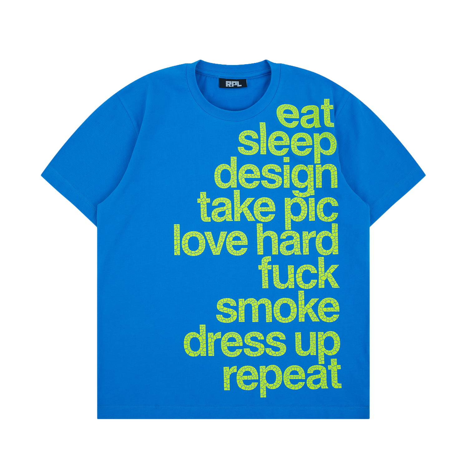EAT SLEEP DESIGN TEE (BLUE)