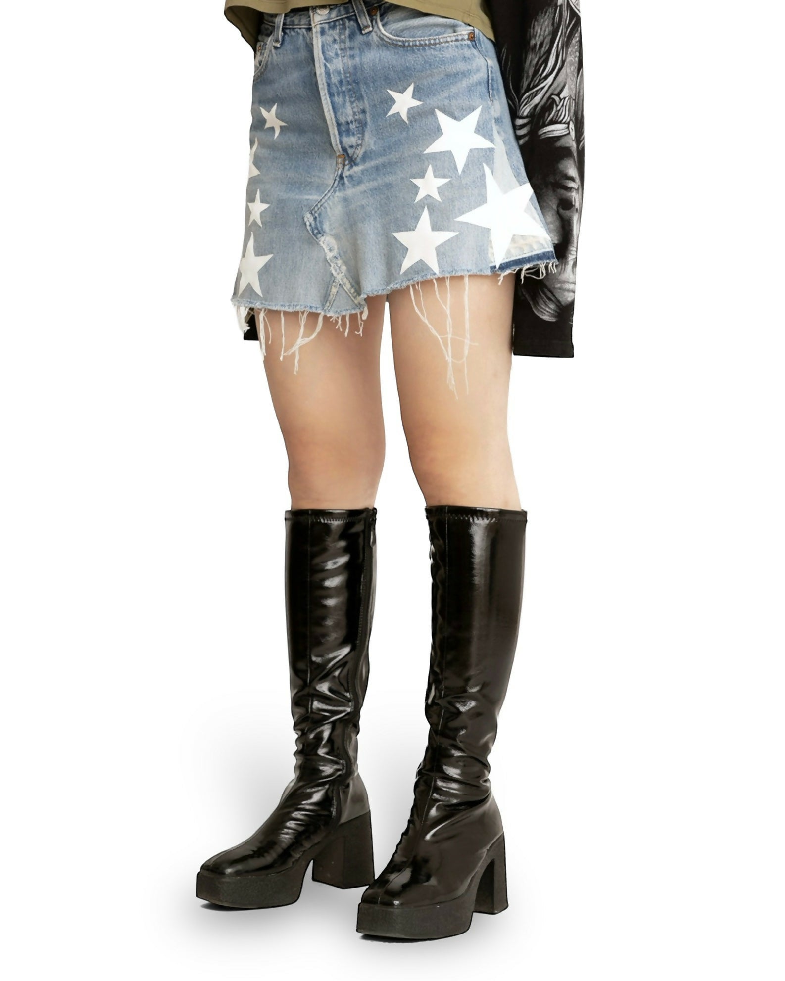 STAR DENIM SKIRT