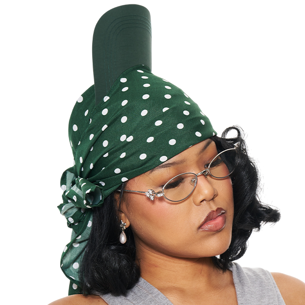 Hikage Tie Hat (GREEN DOT)