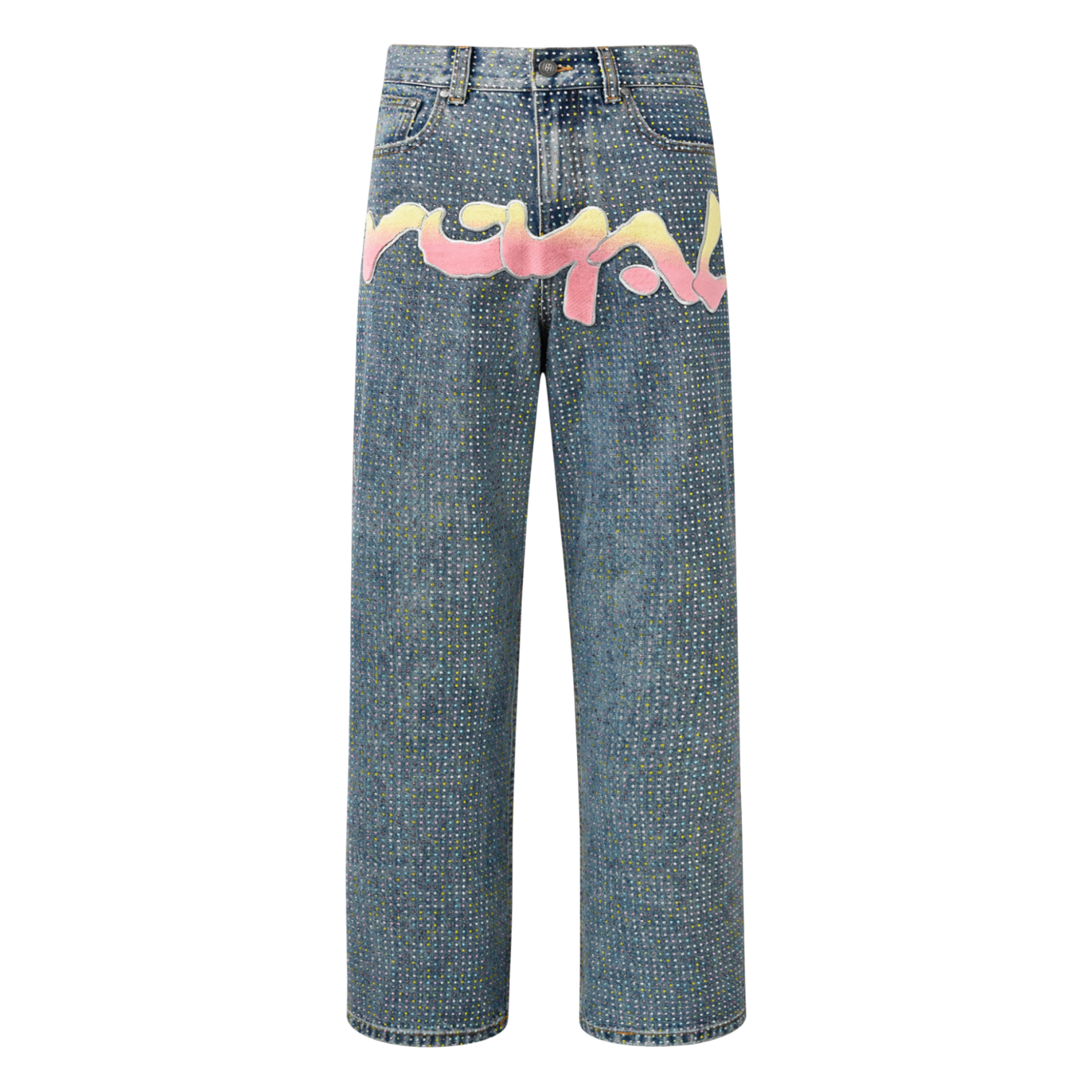 Graffiti Logo Diamond Denim