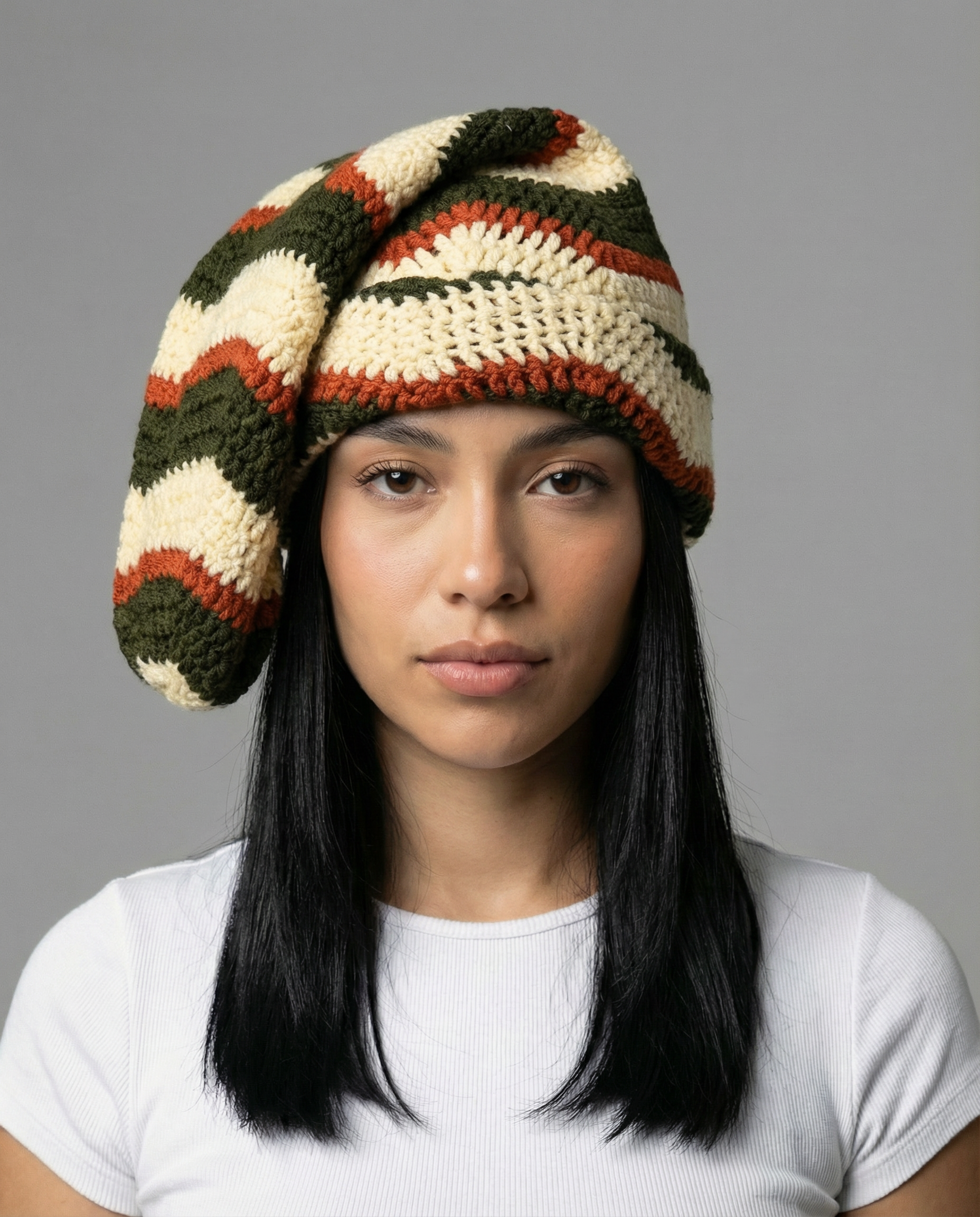 Jungle Ember Crochet Sock Hat