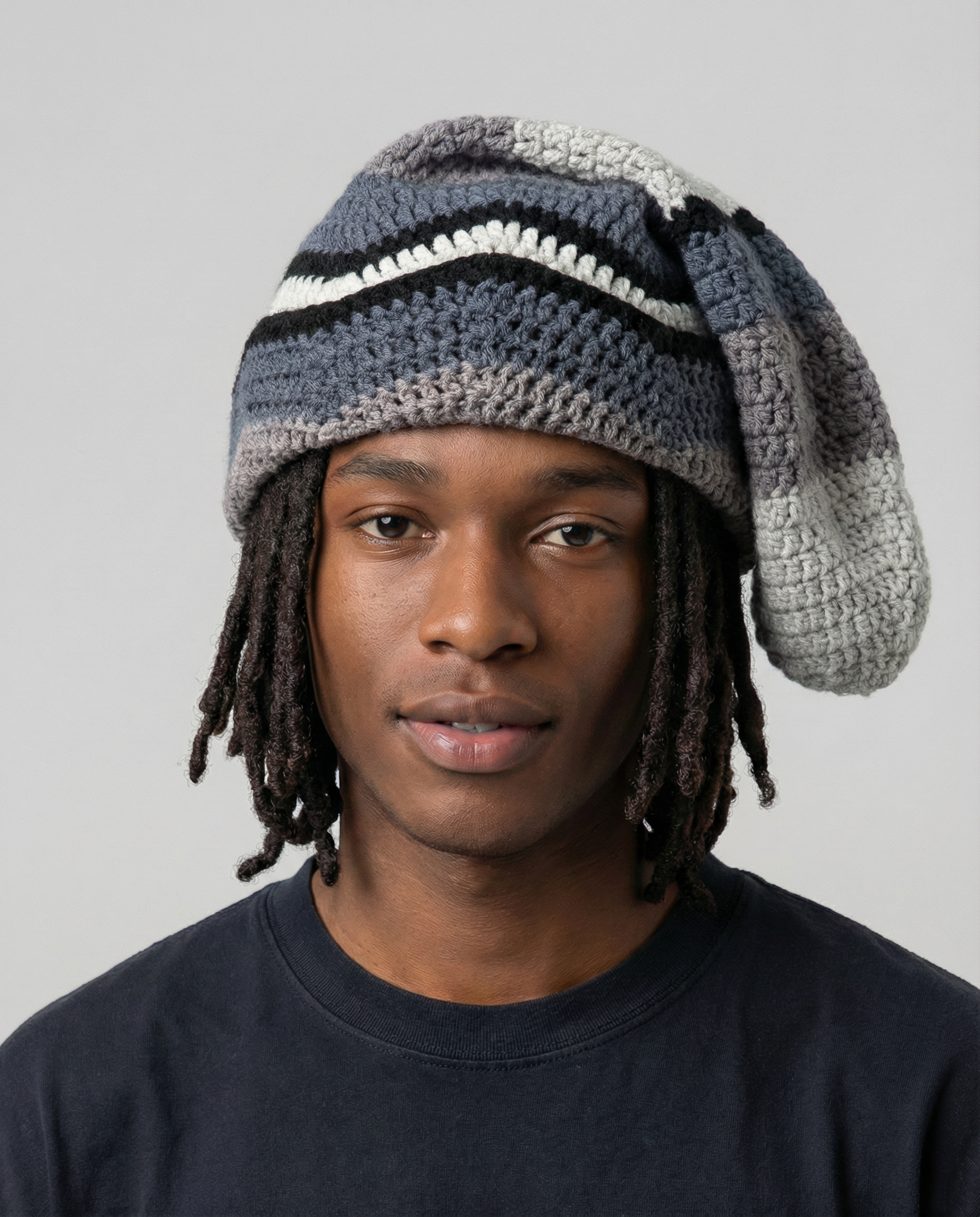 Graphite Crochet Sock Hat