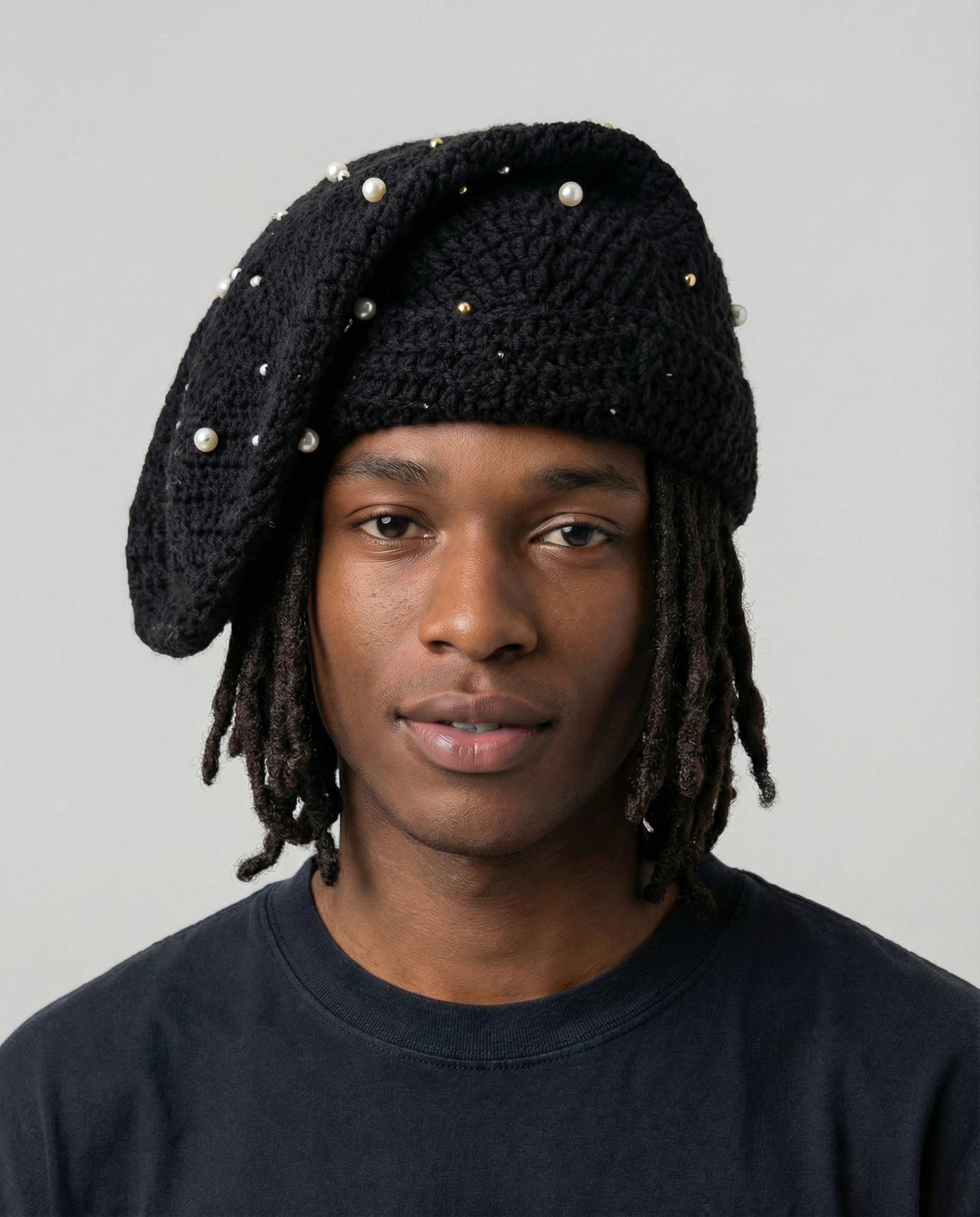 Pearl Crochet Sock Hat