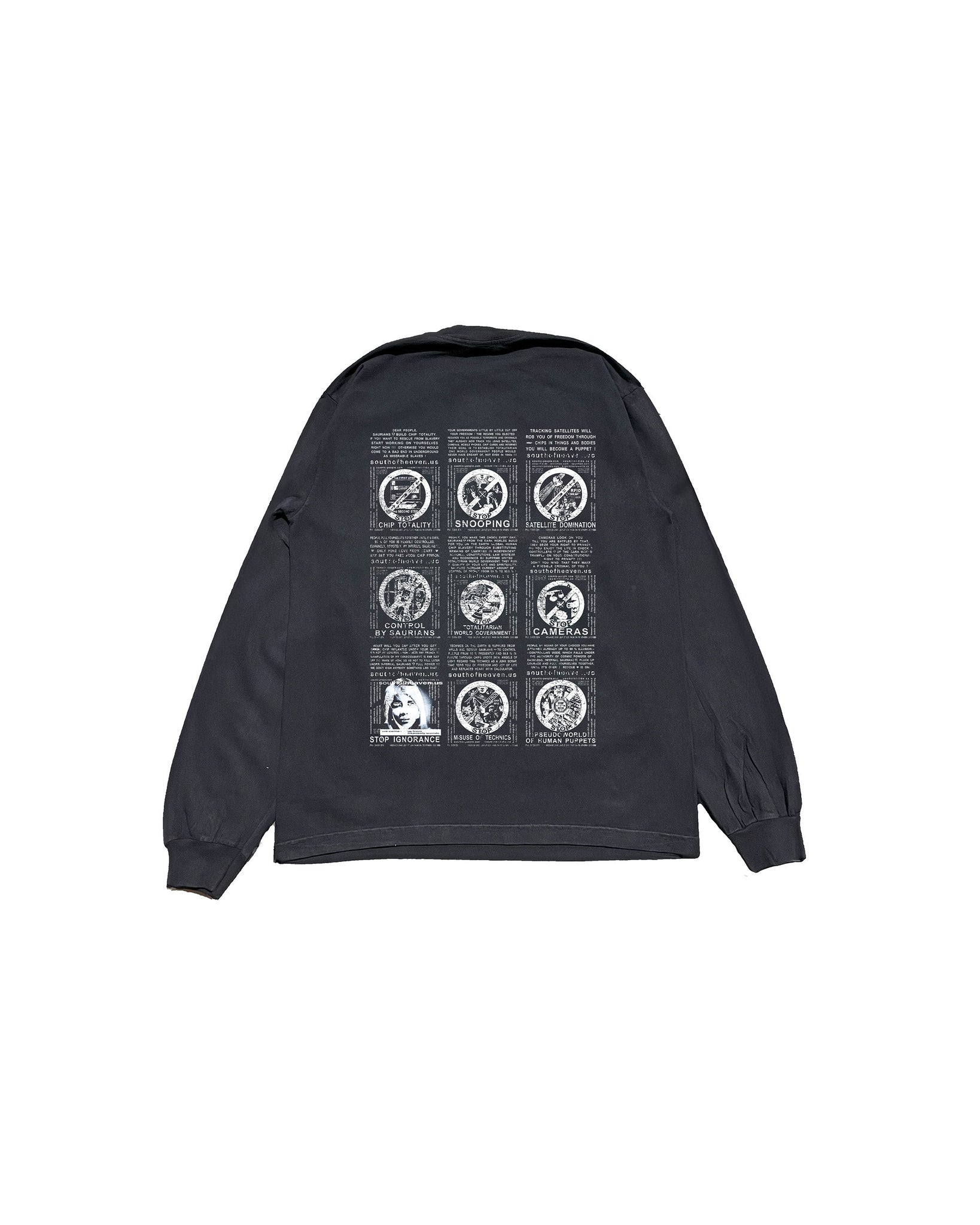 HEAVEN.US - Longsleeve Tee Washed Black
