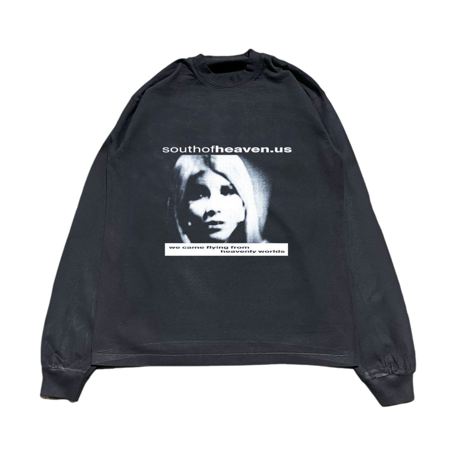 HEAVEN.US - Longsleeve Tee Washed Black