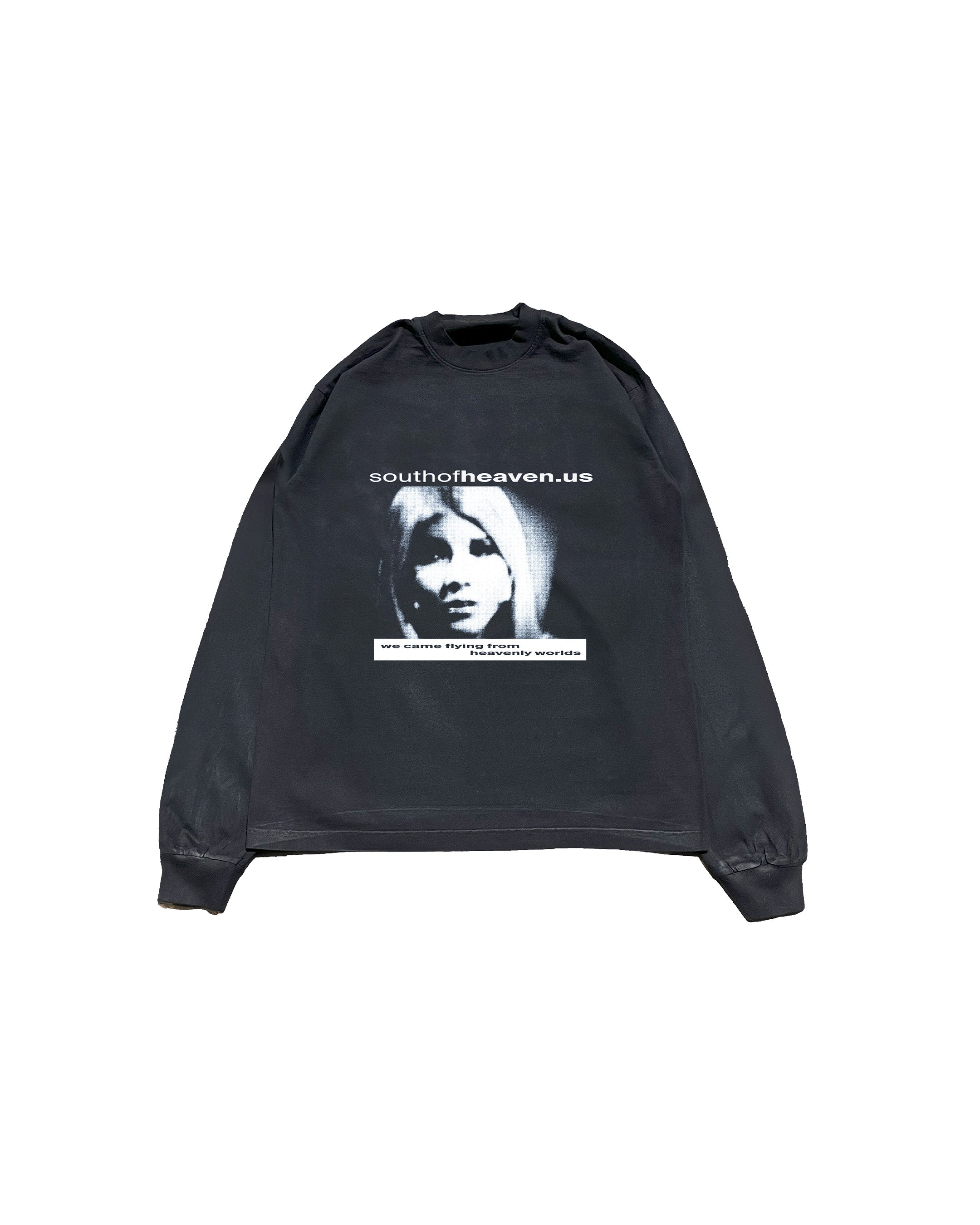 HEAVEN.US - Longsleeve Tee Washed Black
