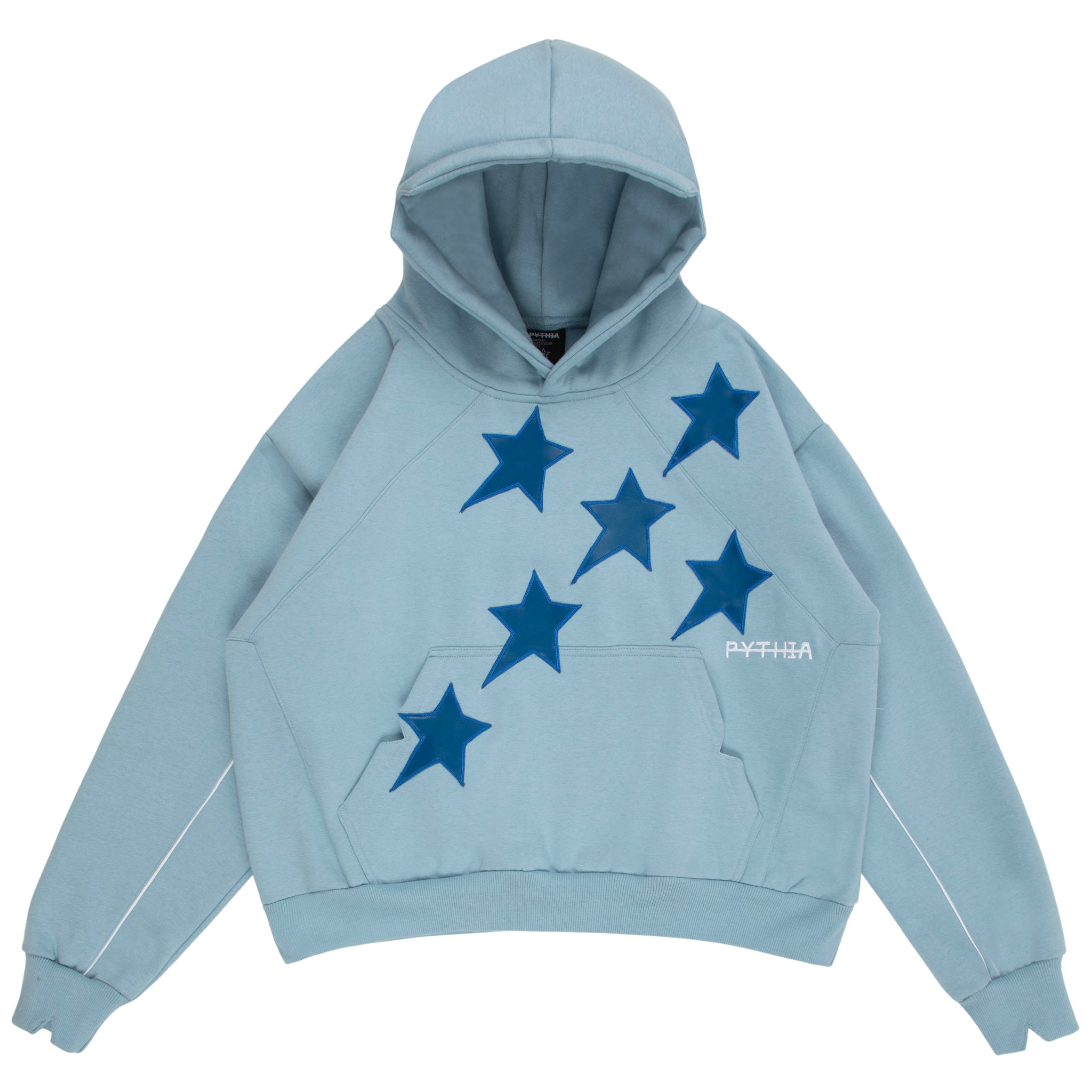 MONOCHROME PERIPHERAL STAR HOODIE - BLUE