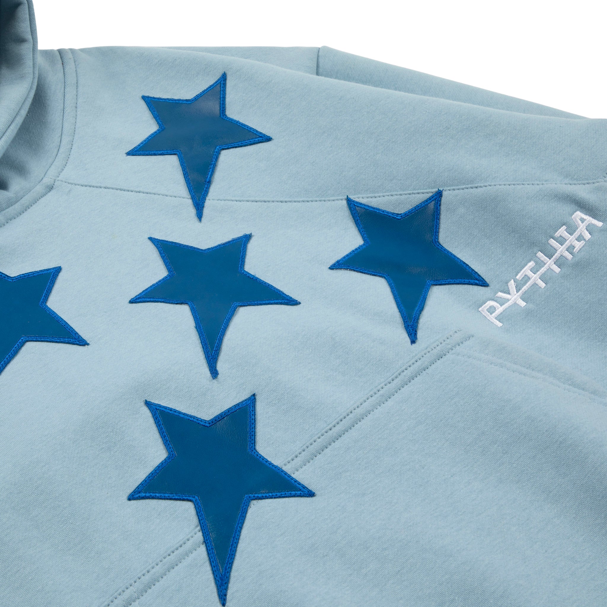 MONOCHROME PERIPHERAL STAR HOODIE - BLUE