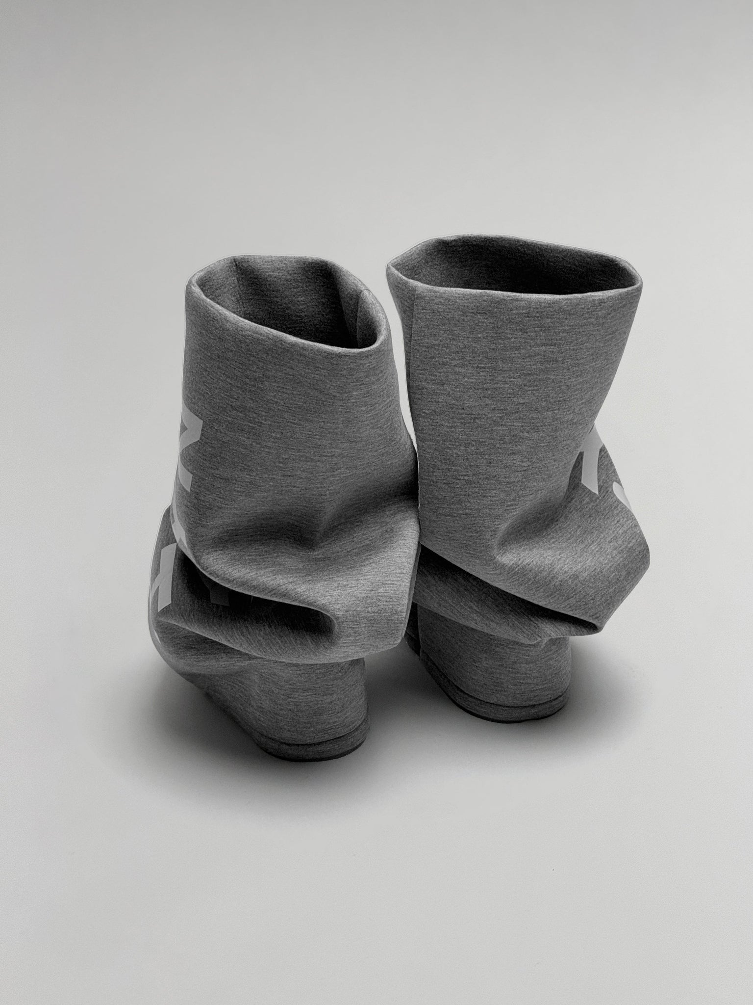 SHAFT BOOTS Gray Fabric