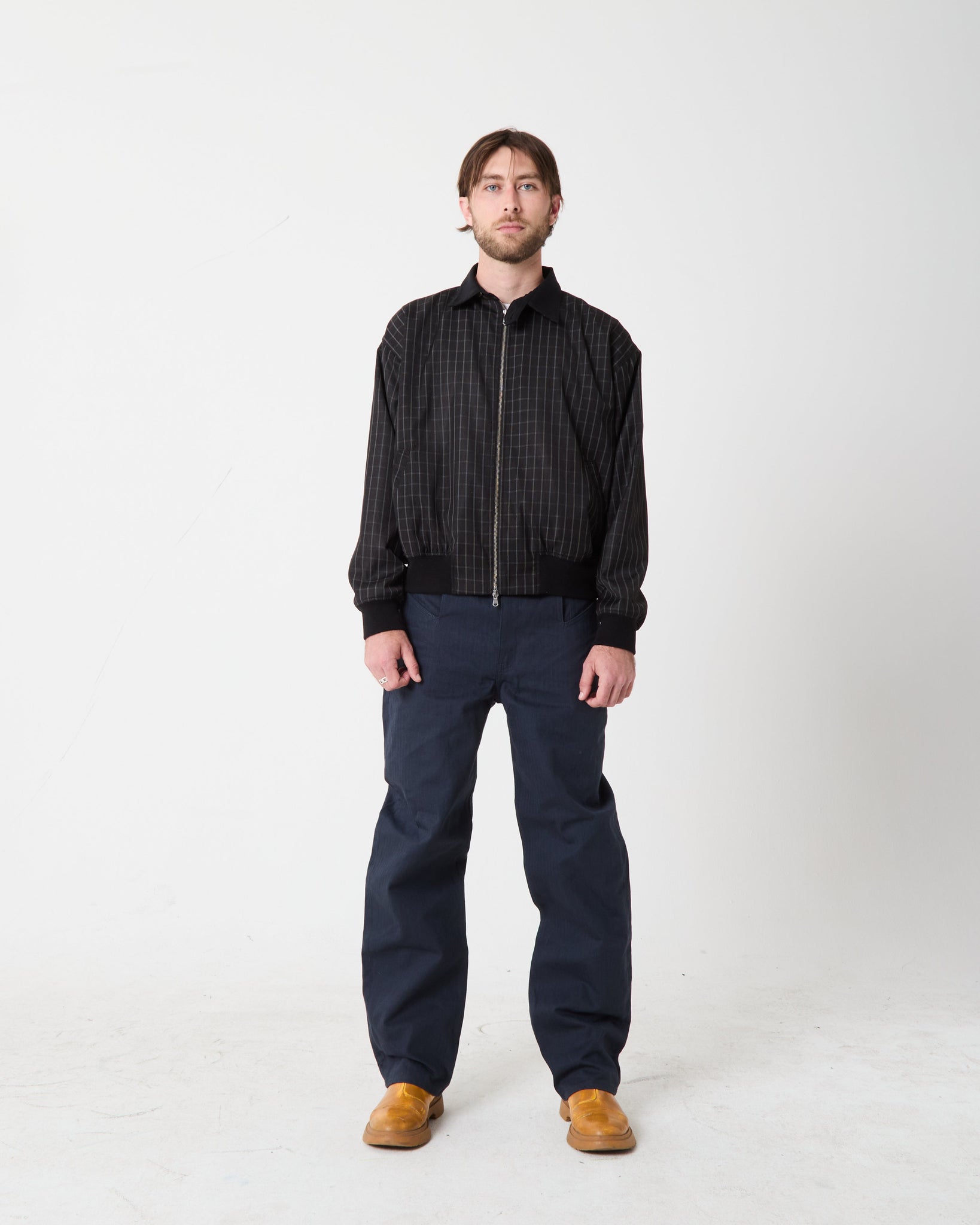 Waxed Herringbone Jean