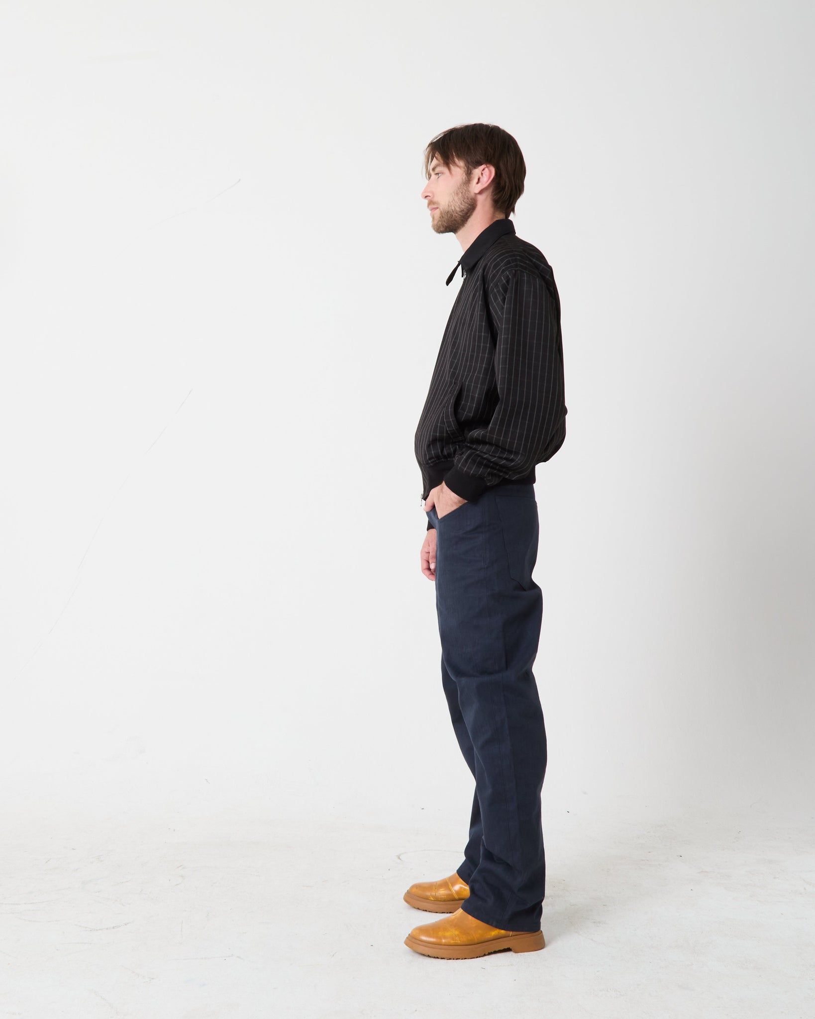 Waxed Herringbone Jean
