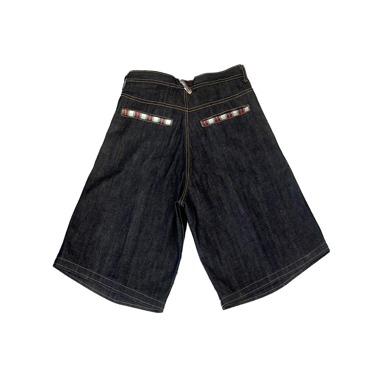 Selvedge denim pleated jorts