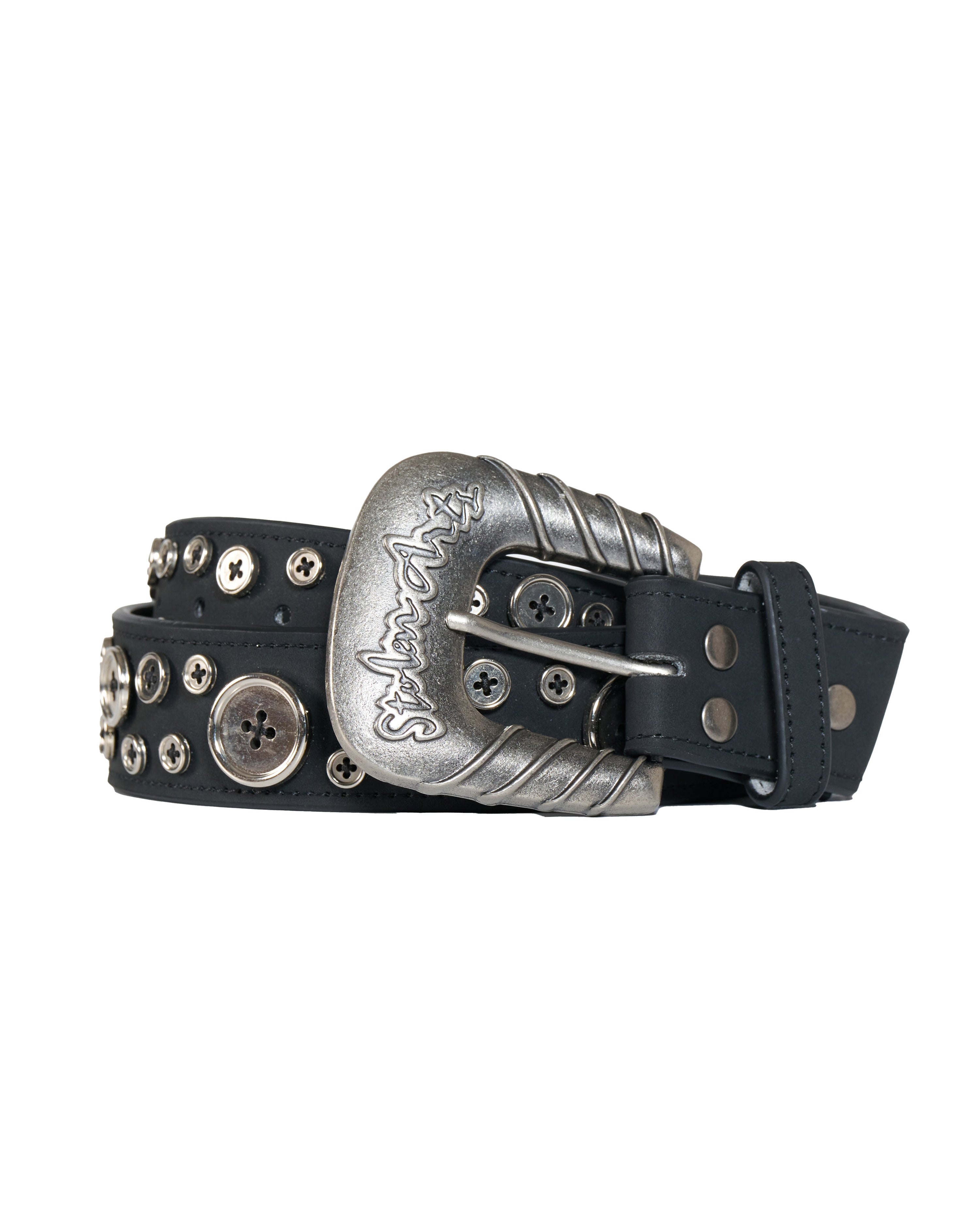 Chrome Button Belt