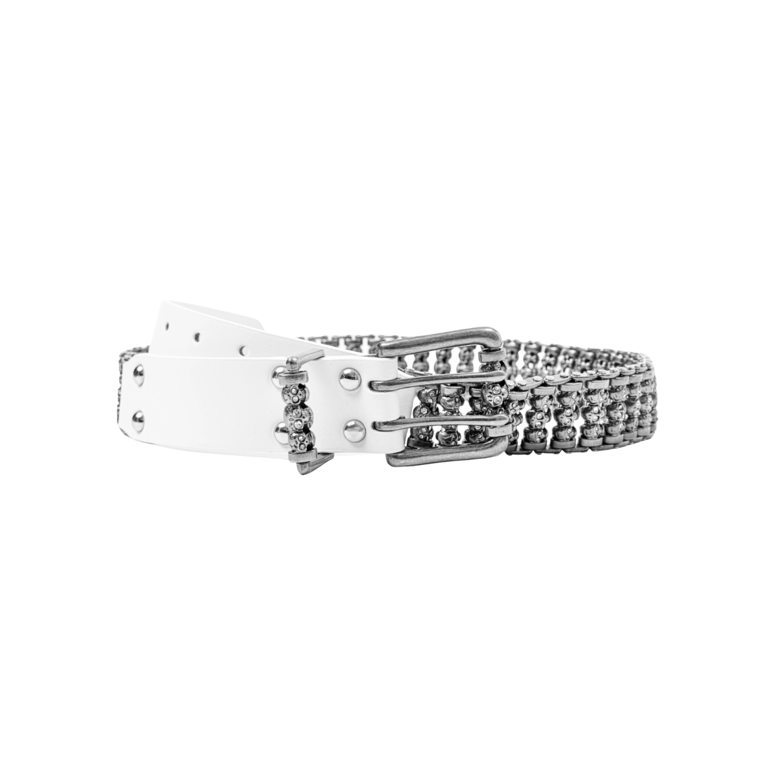 White Skull Roller Belt