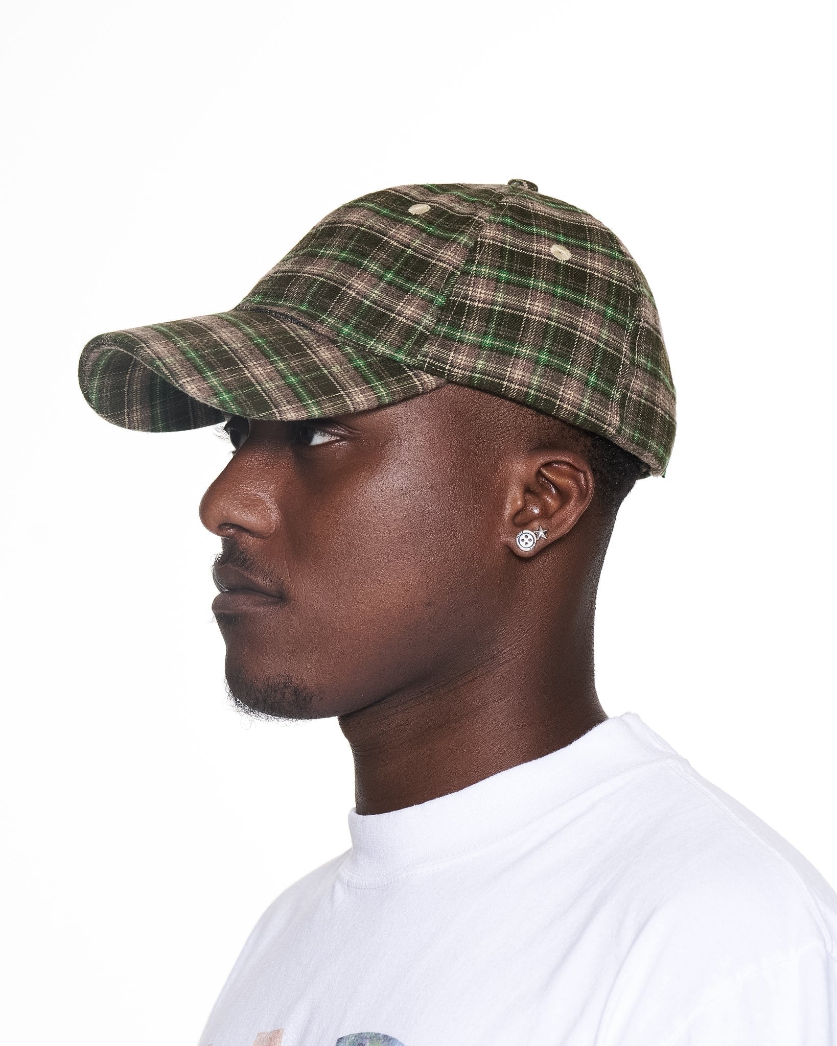 Evergreen Plaid Cap