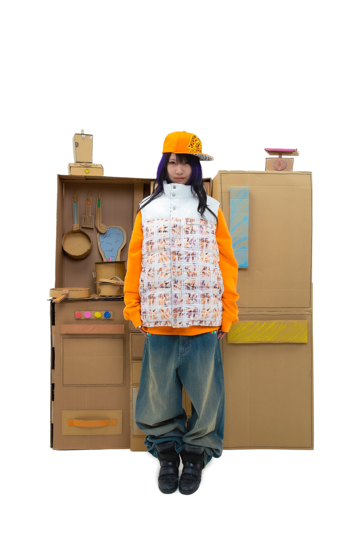 Reversible Pasta Puffer Vest