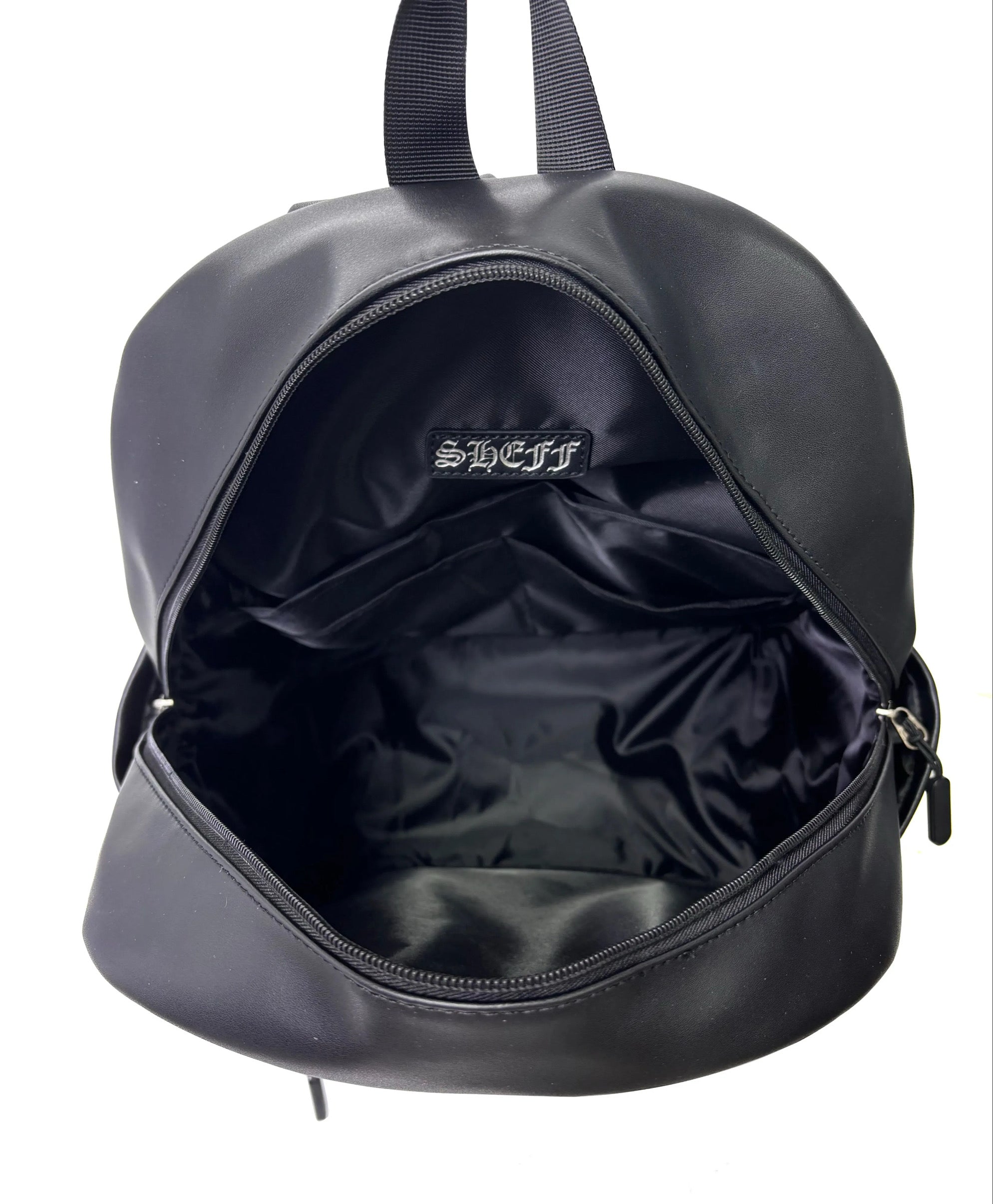LEATHER GROMMET BACKPACK (BLACK)