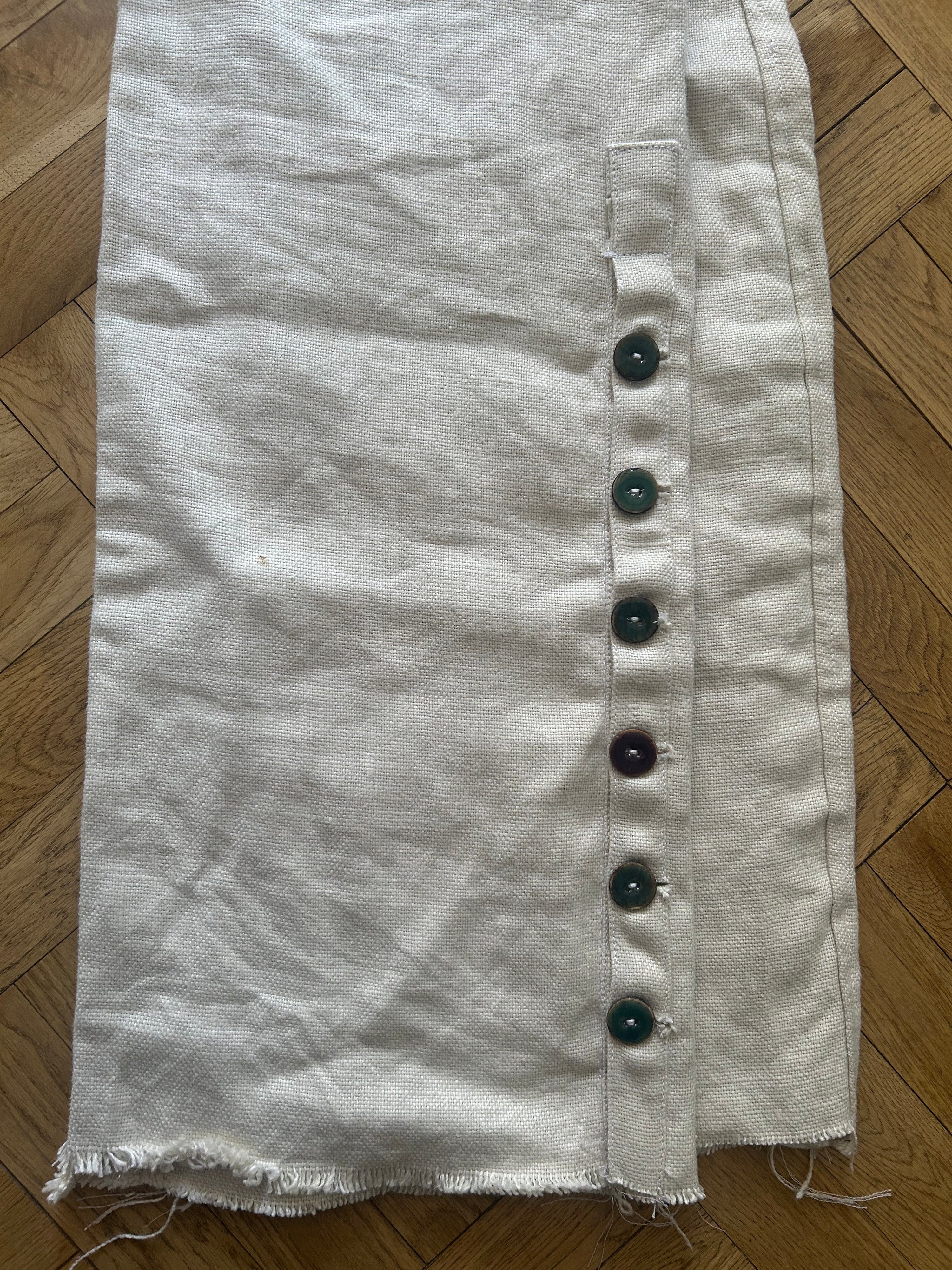 Linen Silk Placket pants