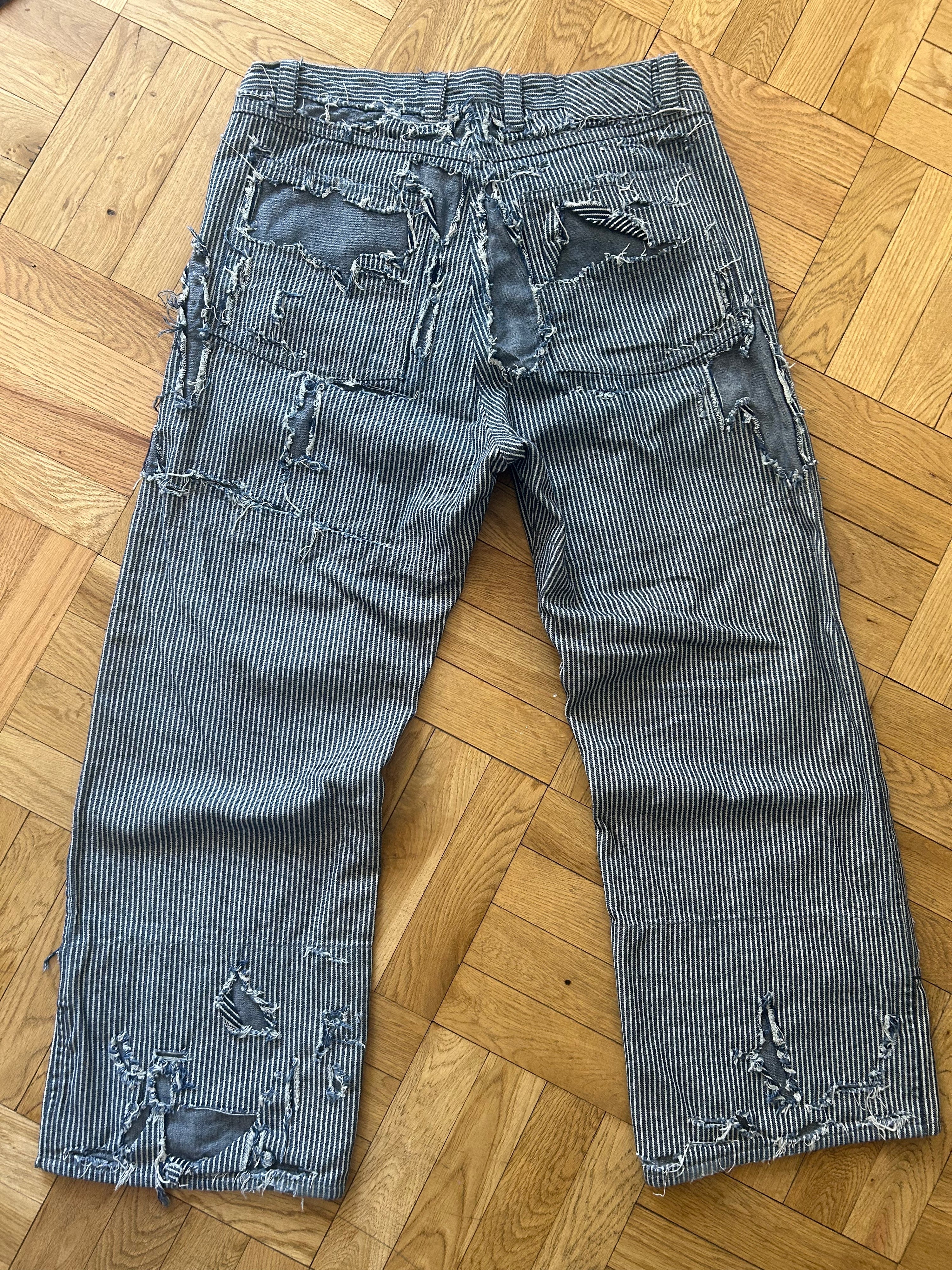 Distressed railroad pants