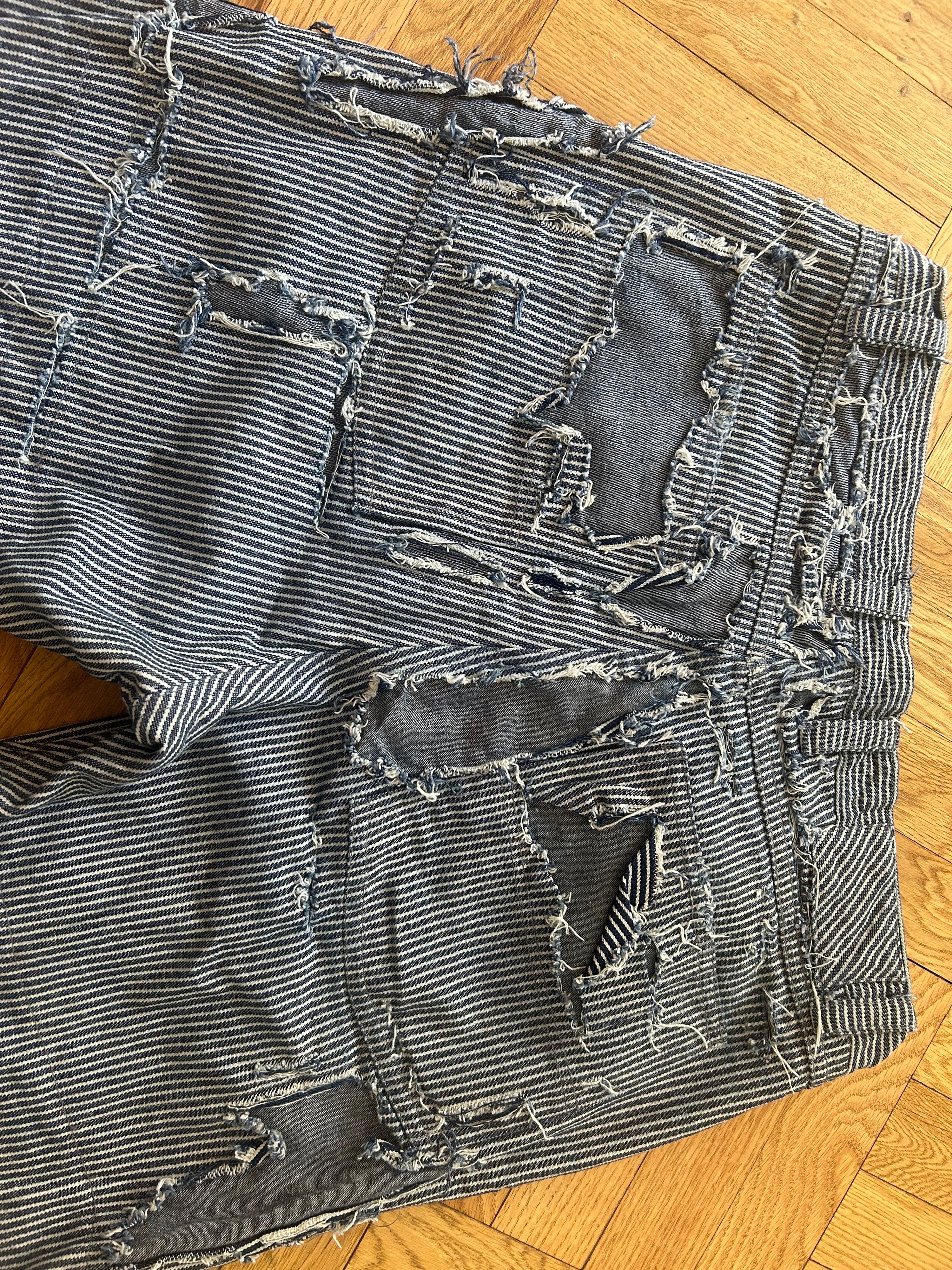 Distressed railroad pants