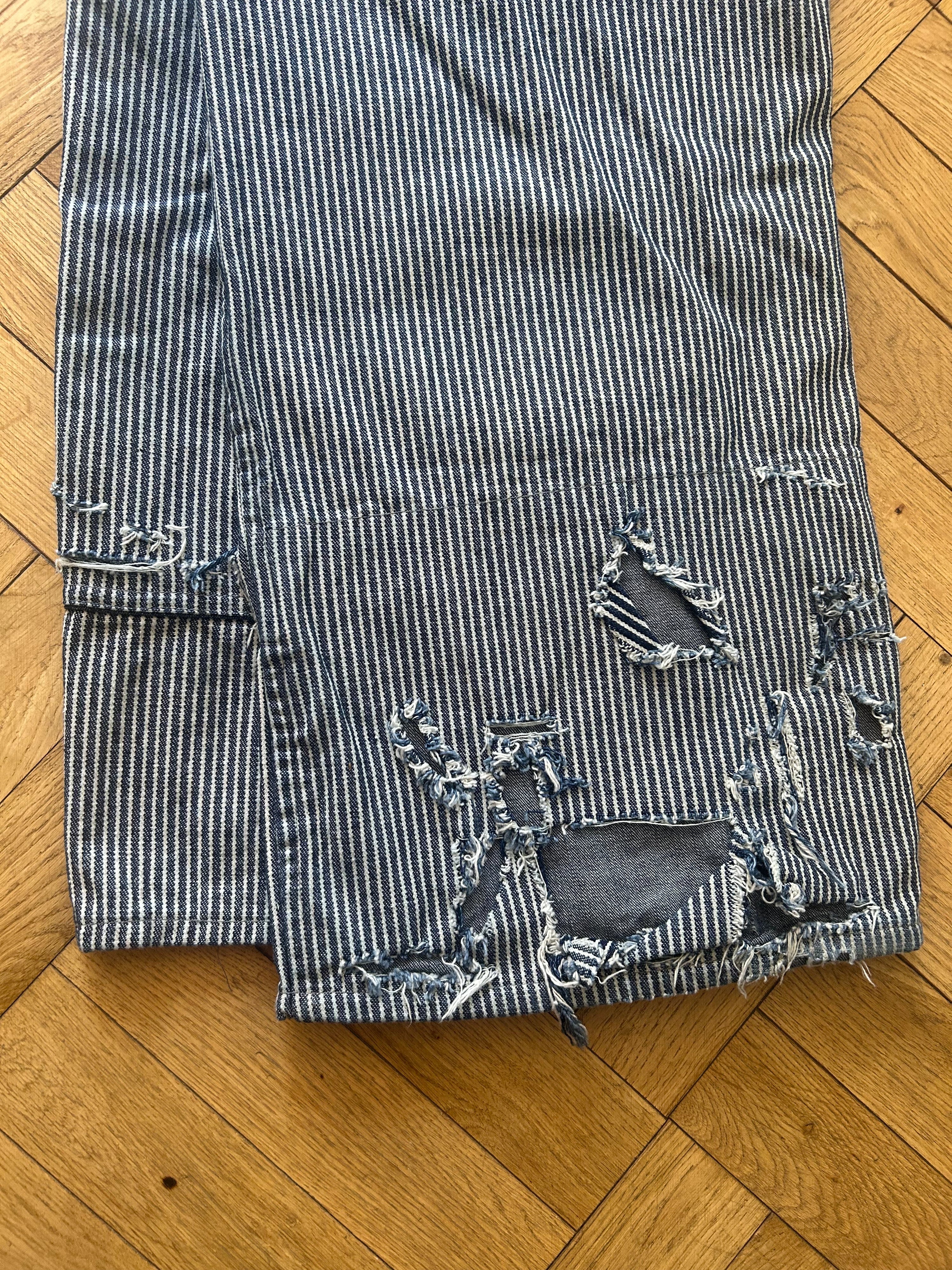 Distressed railroad pants