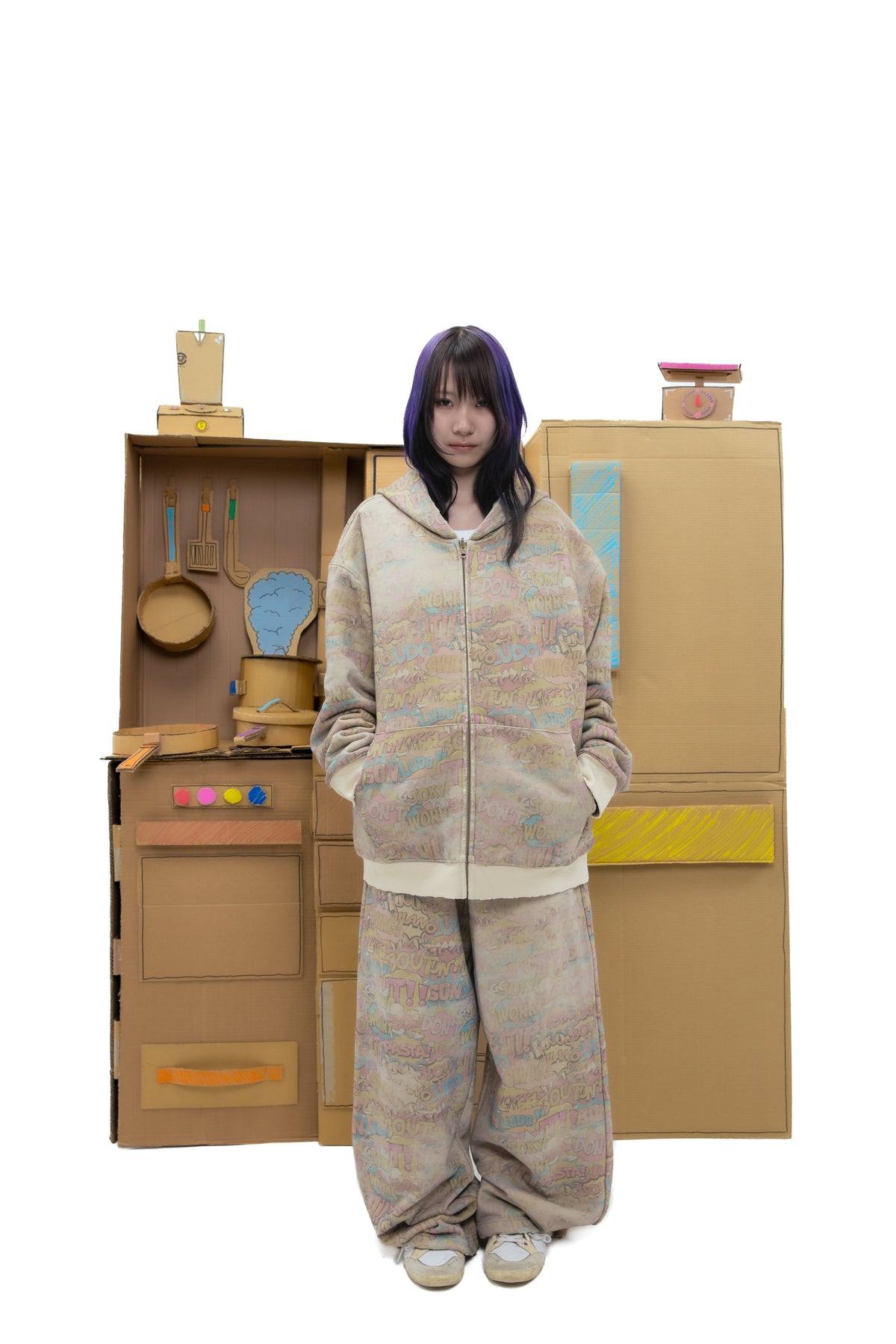 Comics Sweatpants - Cream