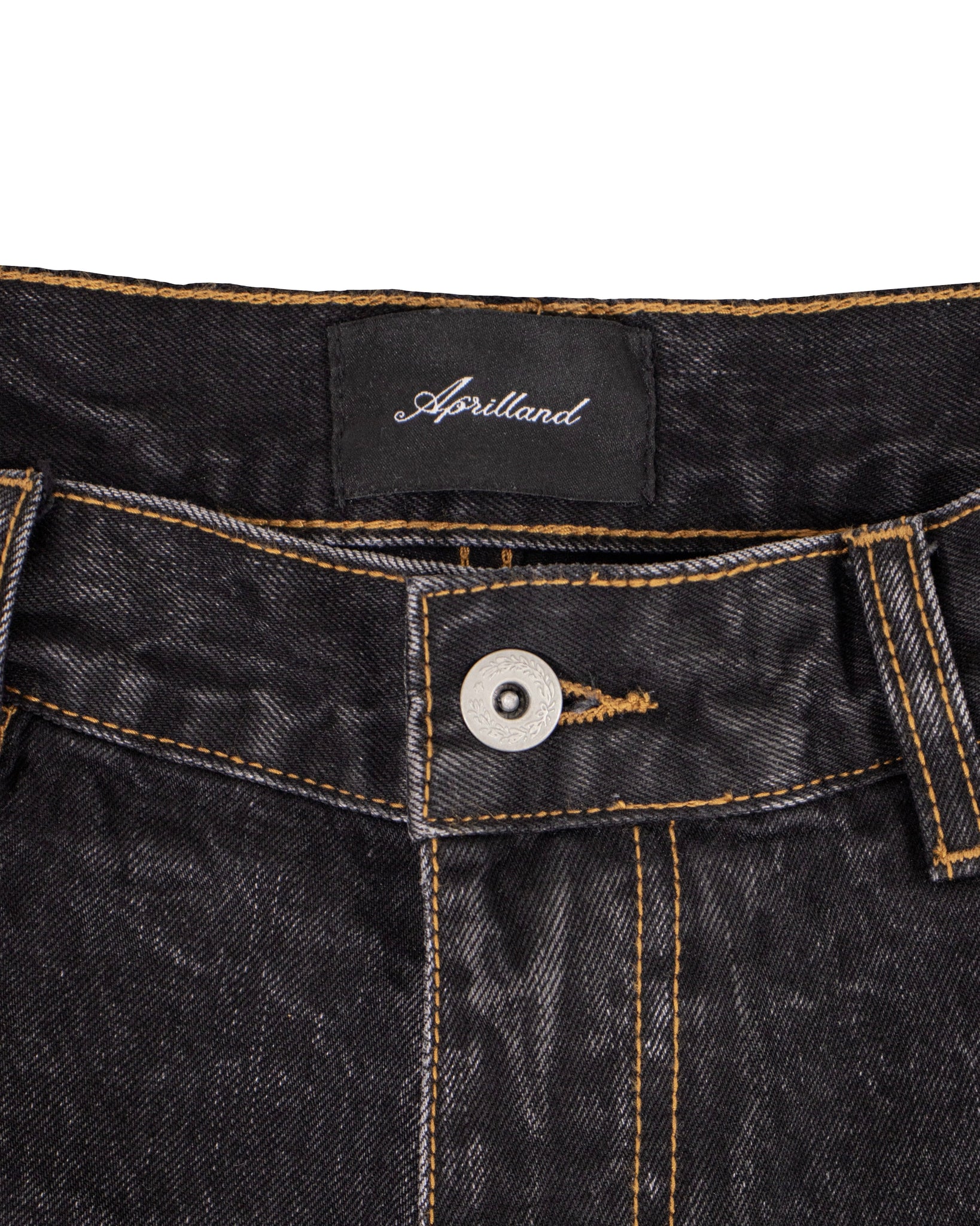 SELVEDGE DENIM SHORTS IN WASHED BLACK